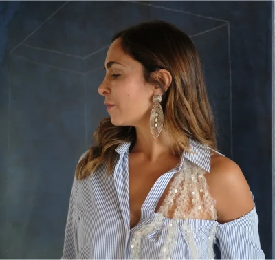 LIEU STAEHELIN  Bluse mit Pailletten | LOOP-Marktplatz