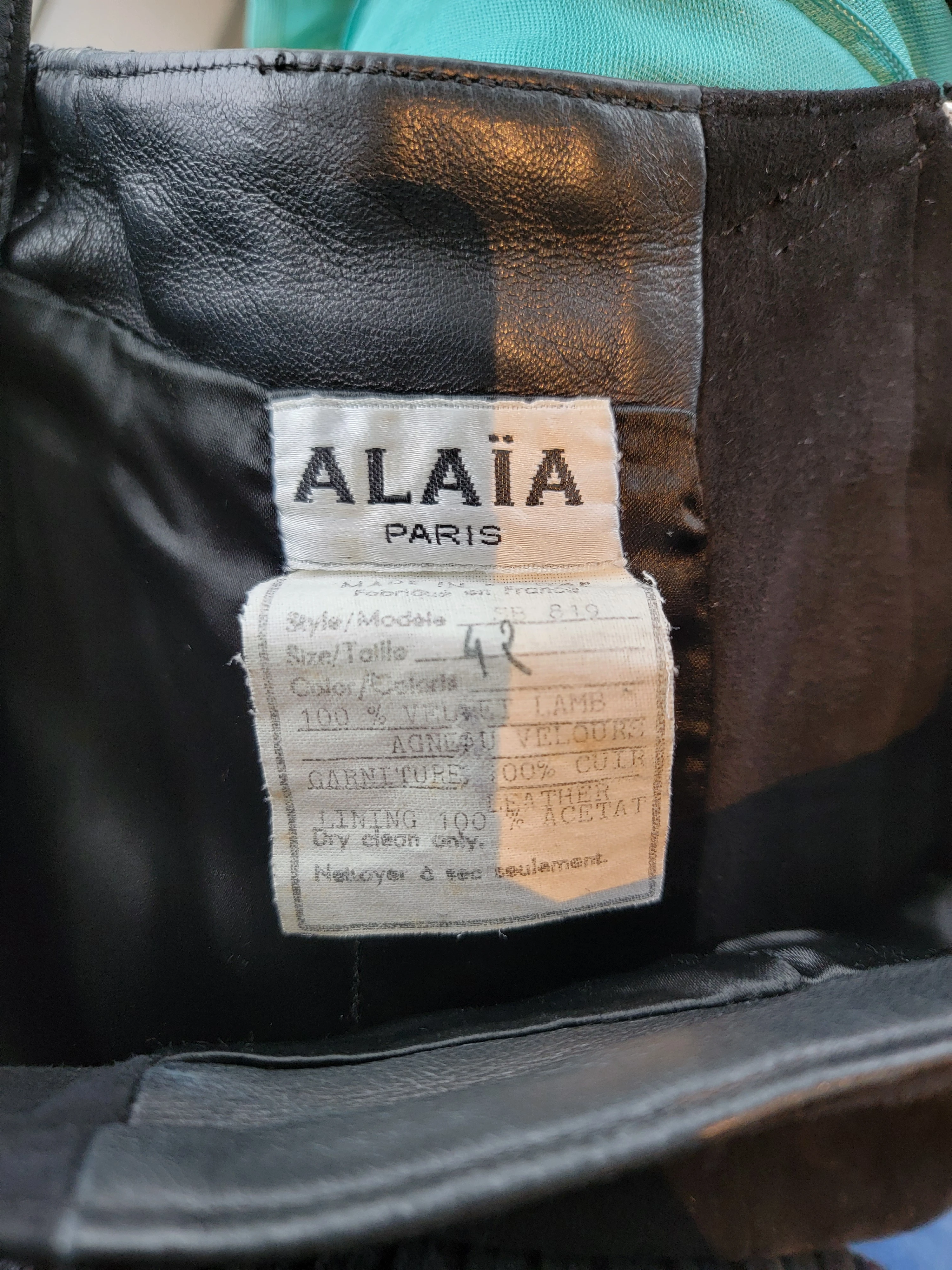 Alaïa Vintage Leder-Jupe 80er | LOOP Marketplace