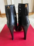 Valentino Laser Cut Back Zip Ankle Boots