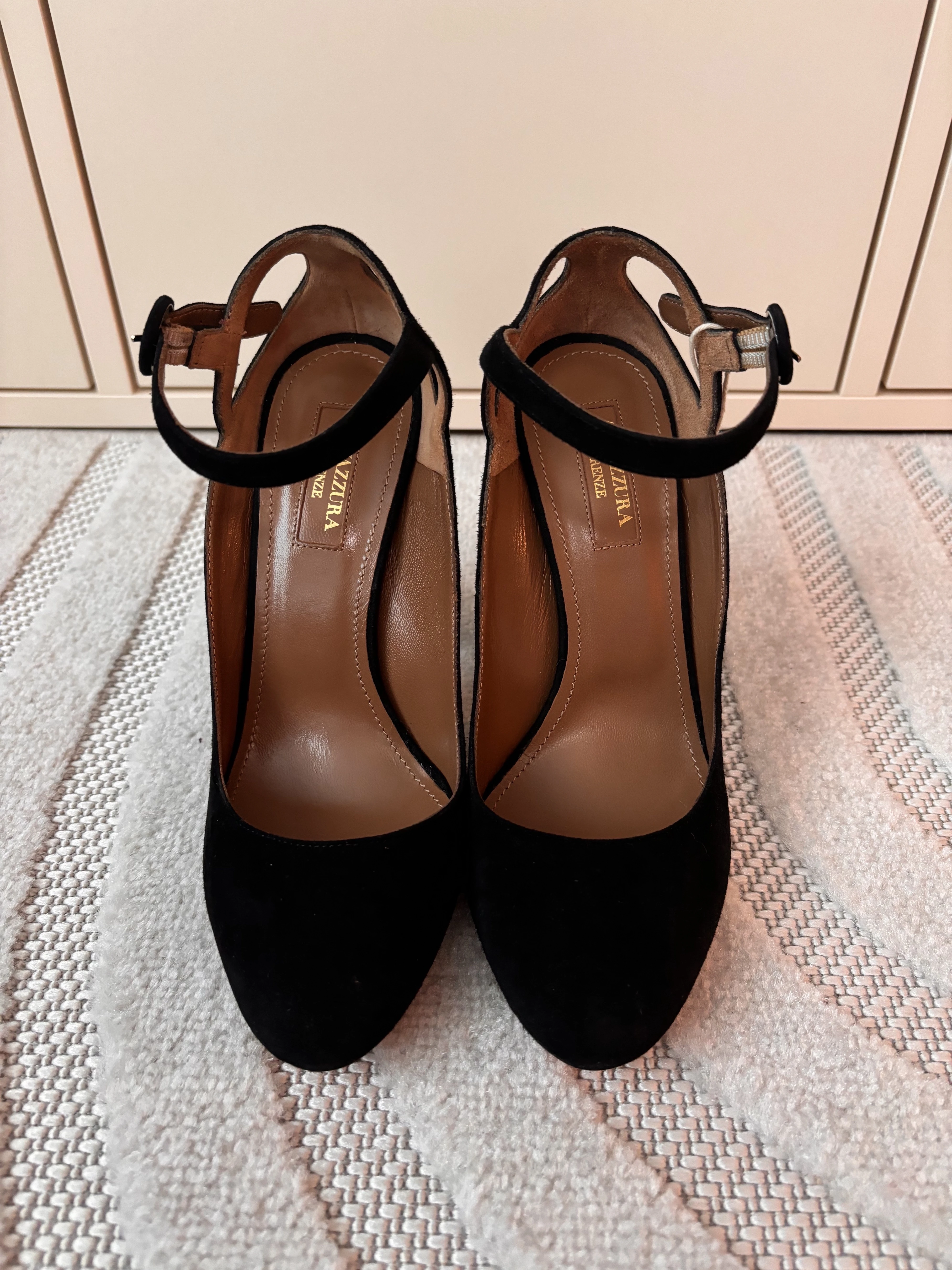 New Aquazzura Black Suede Pumps | LOOP Marketplace