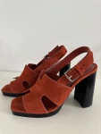 Hermès Sandalen Eris 90 Orange Brulee