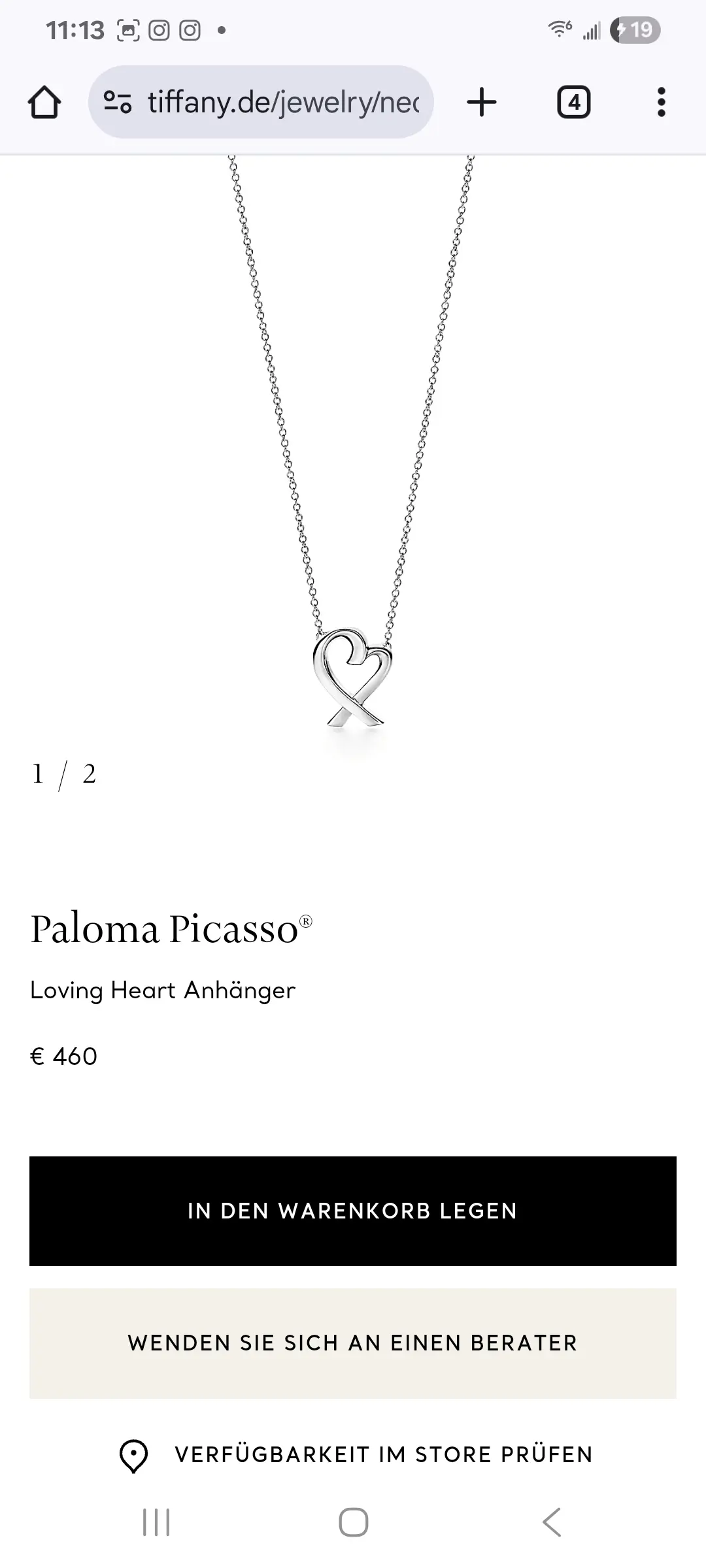 Tiffany & Co. Loving Heart Halsband | LOOP-Marktplatz