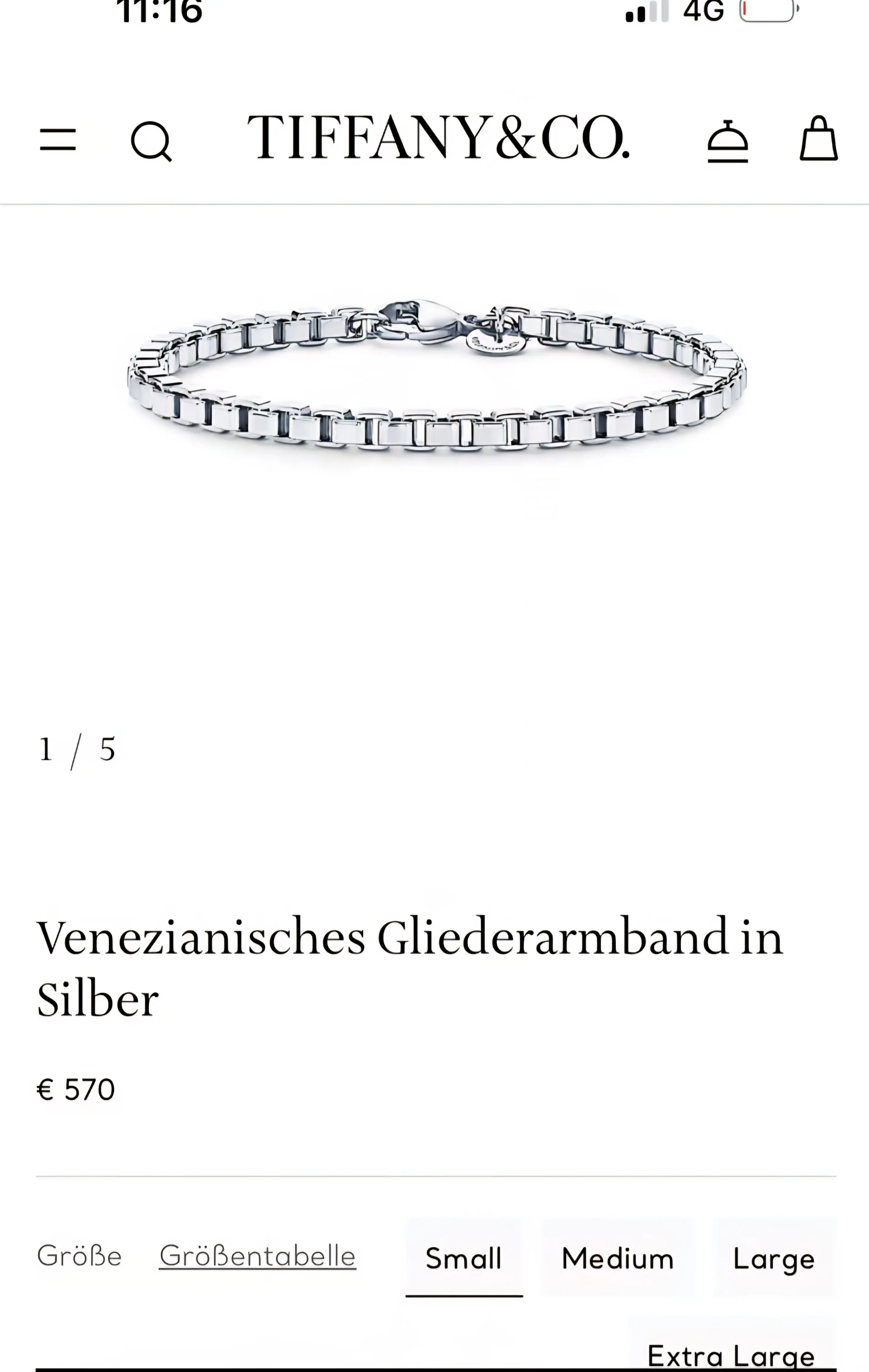 Tiffany & Co. Armband "Venetian Link" | LOOP Marketplace