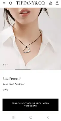 Tiffany & Co. Open Heart Halskette | LOOP-Marktplatz