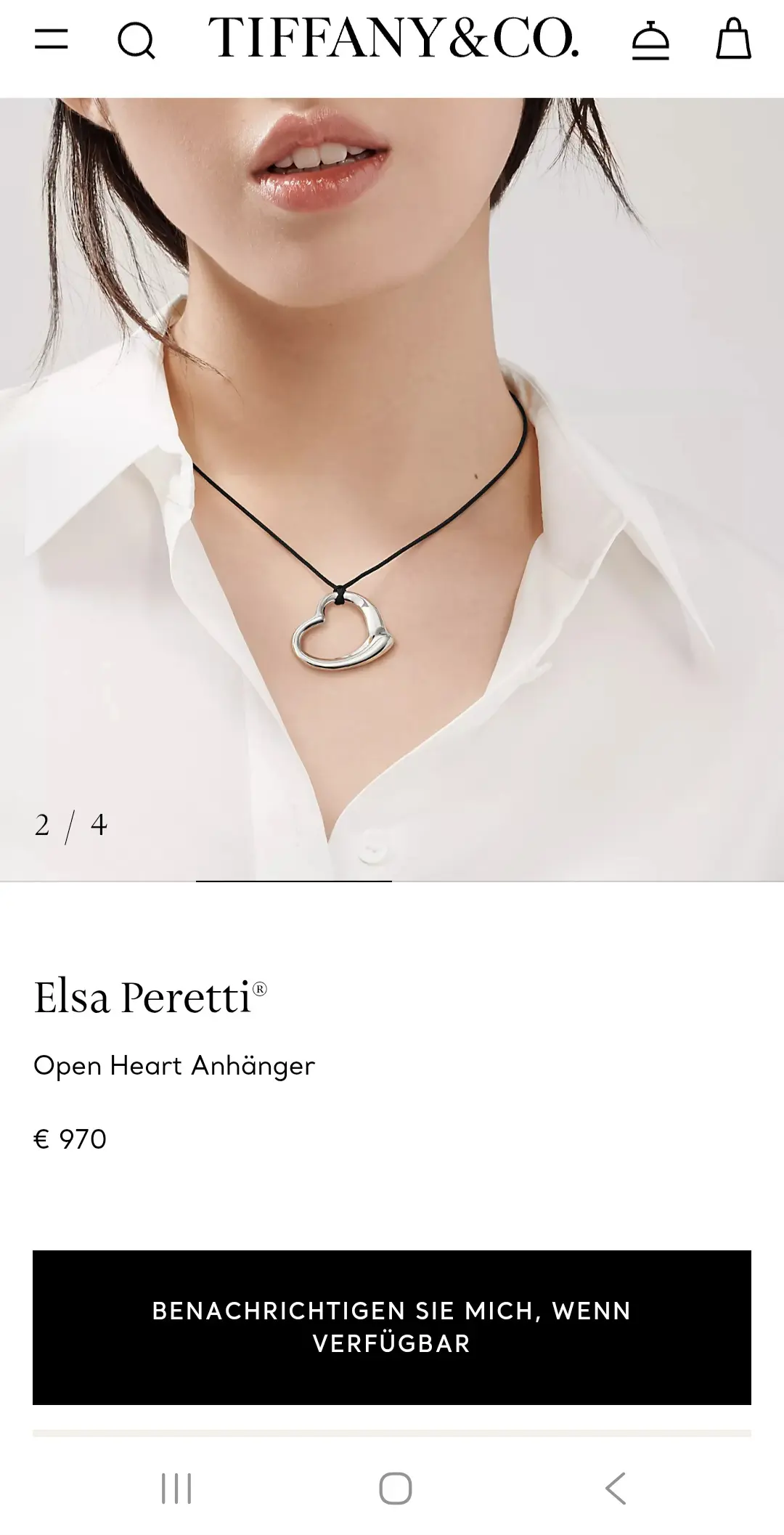 Tiffany & Co. Open Heart Halskette | LOOP-Marktplatz
