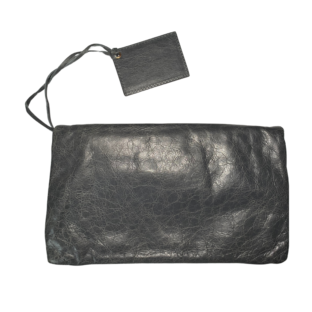 Balenciaga leather clutch