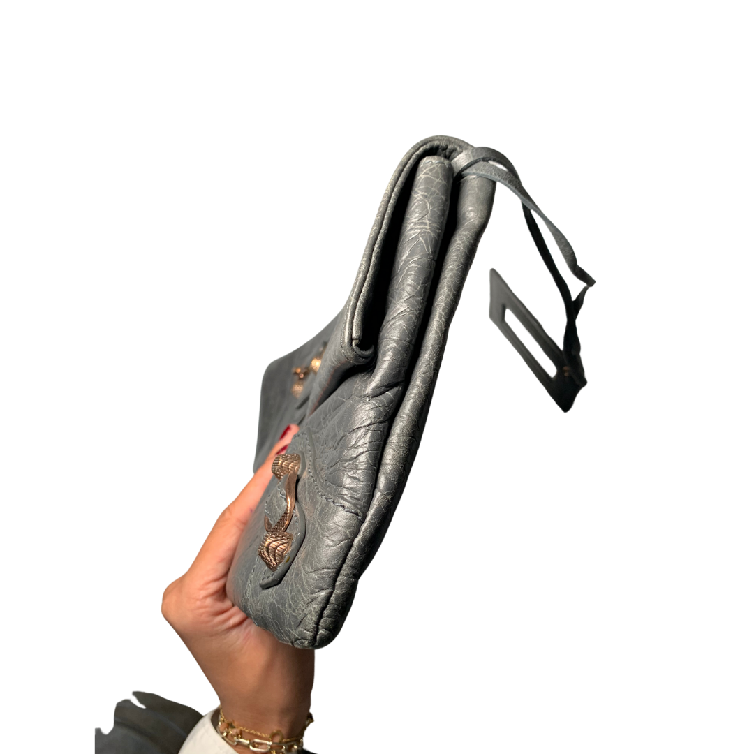 Balenciaga leather clutch