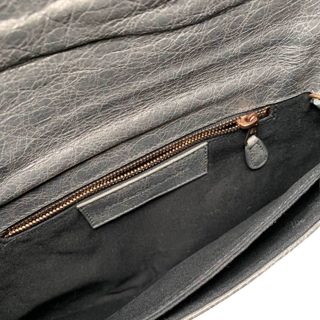 Balenciaga leather clutch