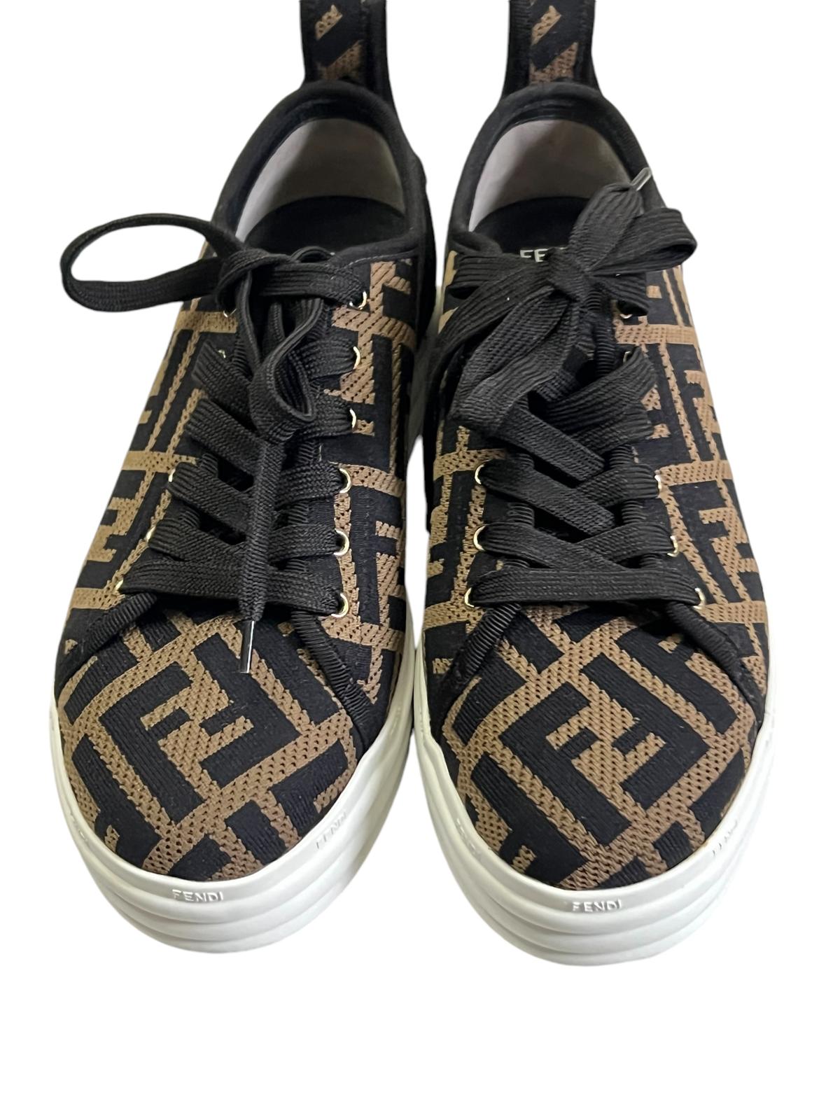 Fendi Monogram brown low-top sneakers