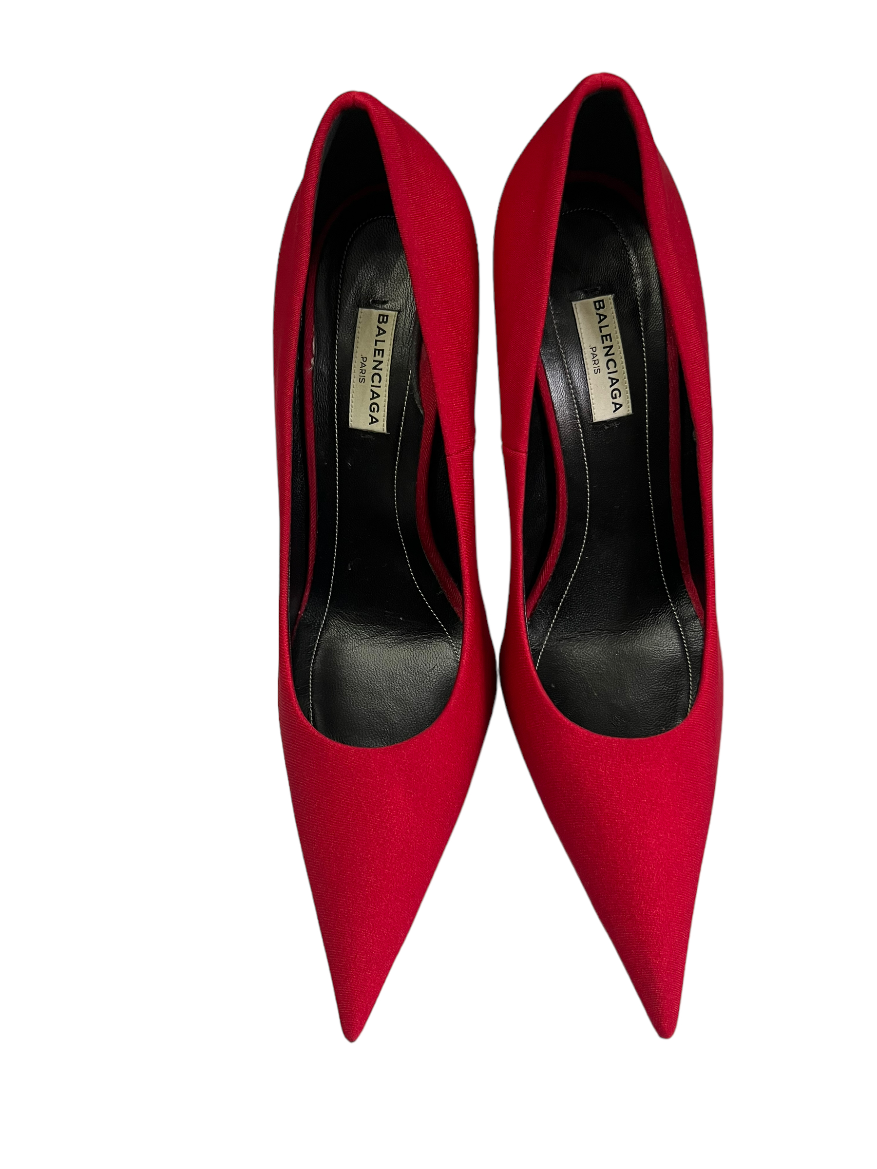 Balenciaga red satin pumps | LOOP-Marktplatz