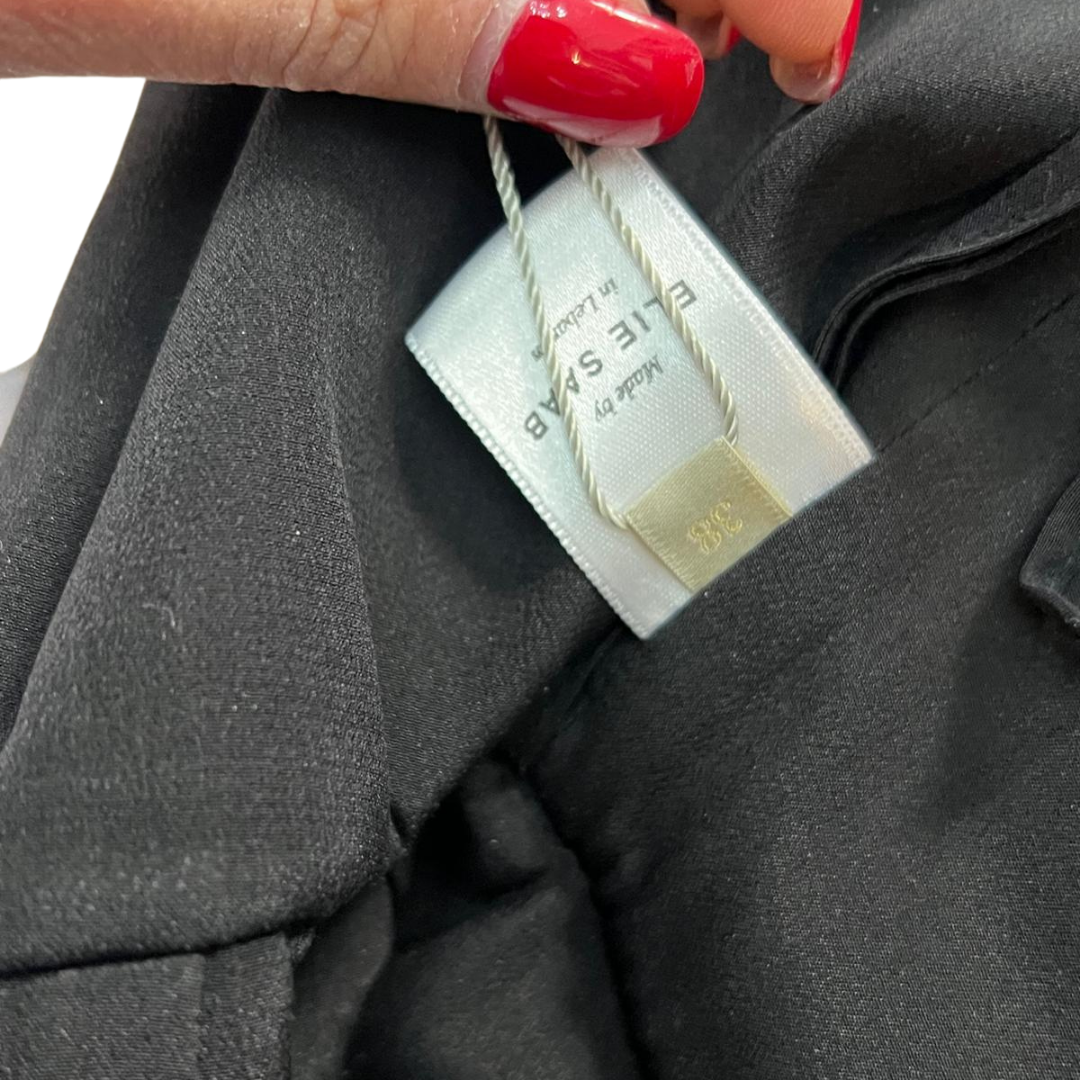 Elie Saab fuchsia/black sequin dress