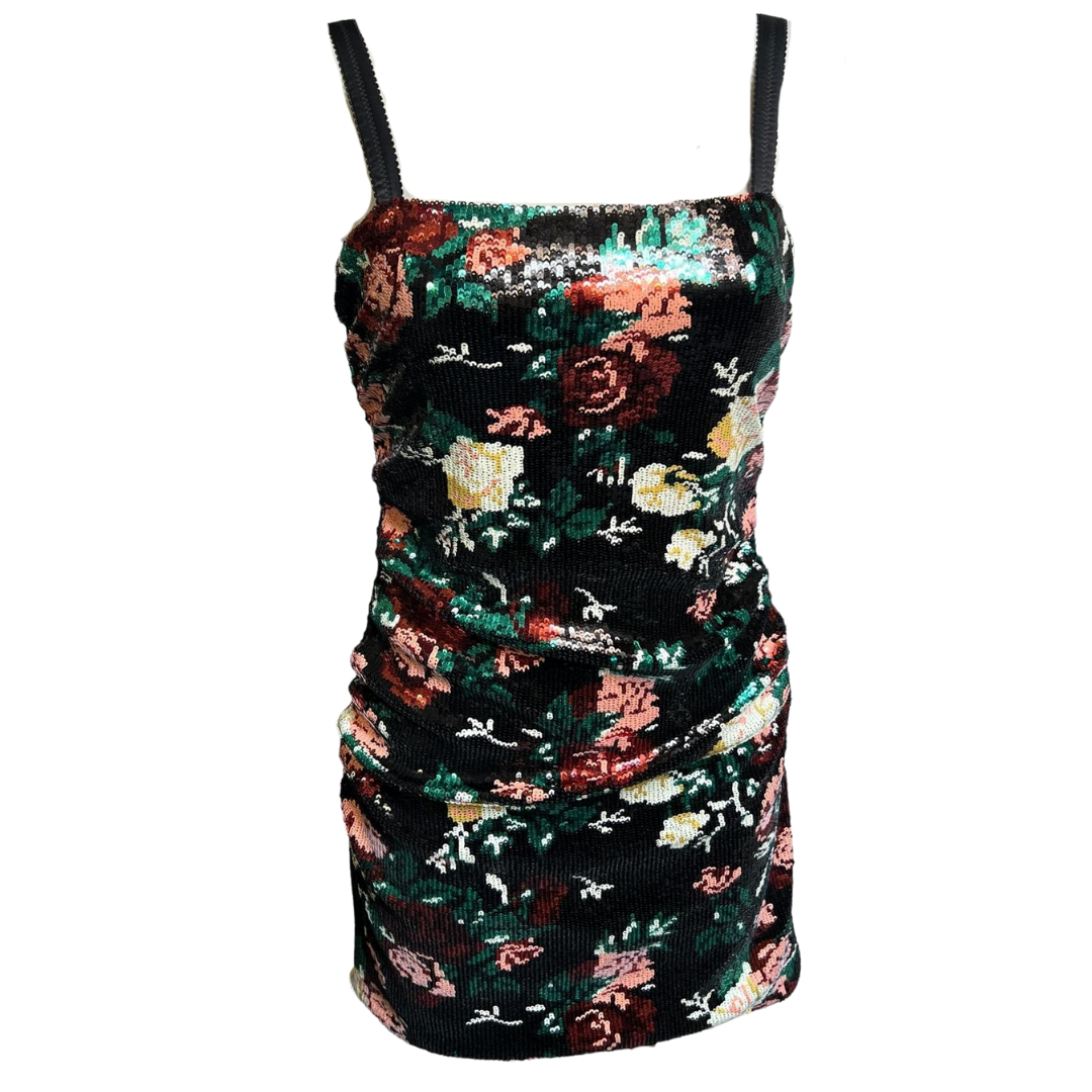 Dolce & Gabbana sequin dress, floral patterns