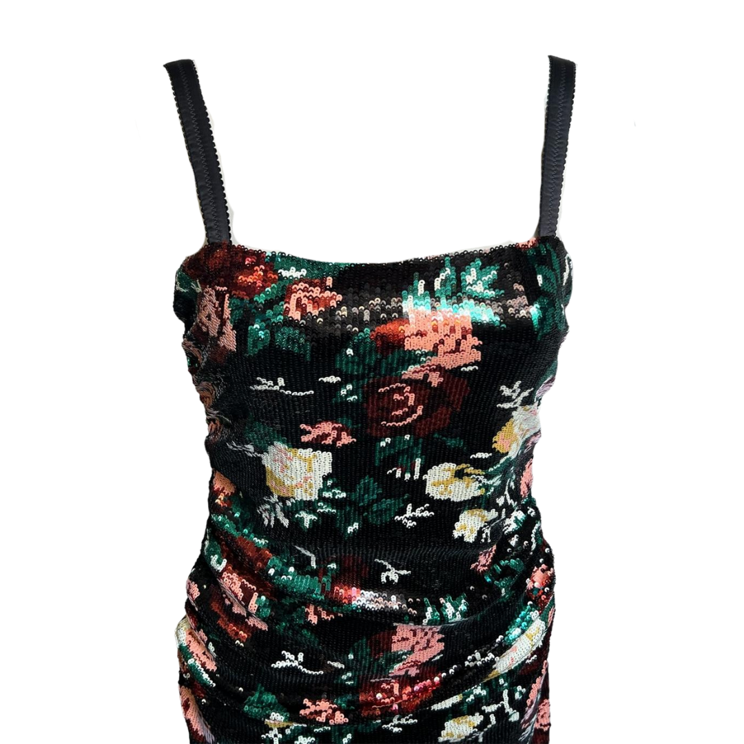 Dolce & Gabbana sequin dress, floral patterns