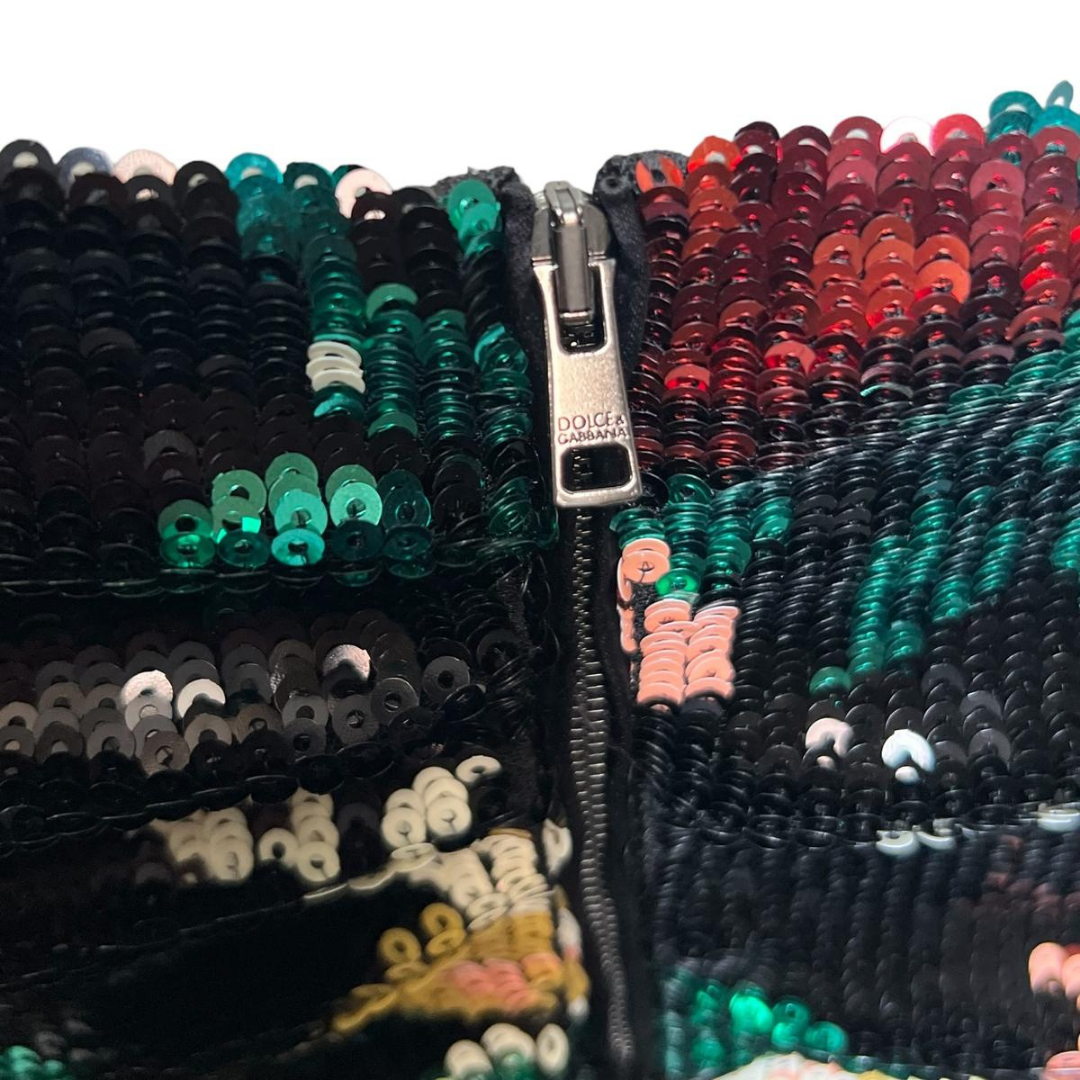 Dolce & Gabbana sequin dress, floral patterns