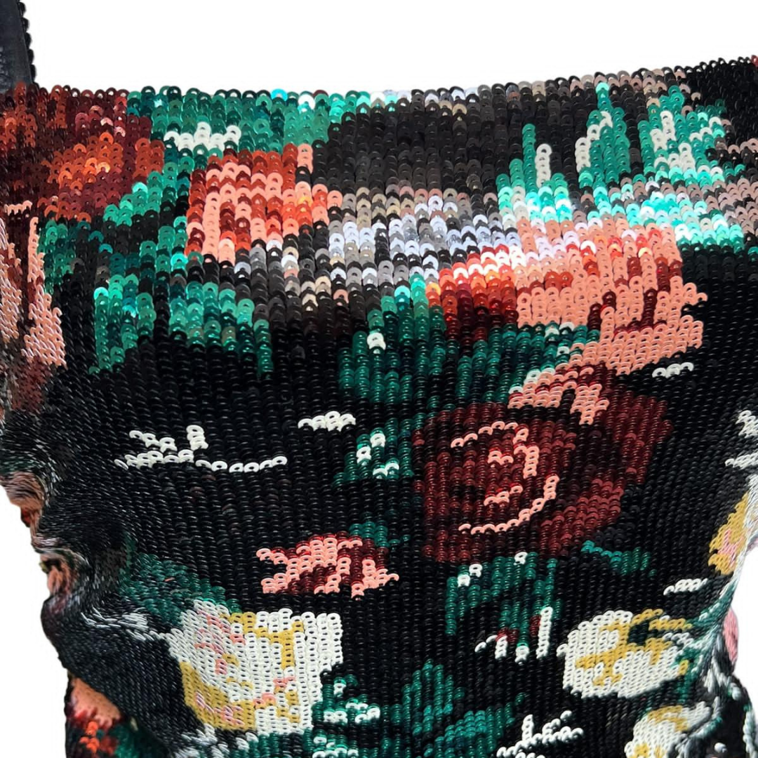 Dolce & Gabbana sequin dress, floral patterns