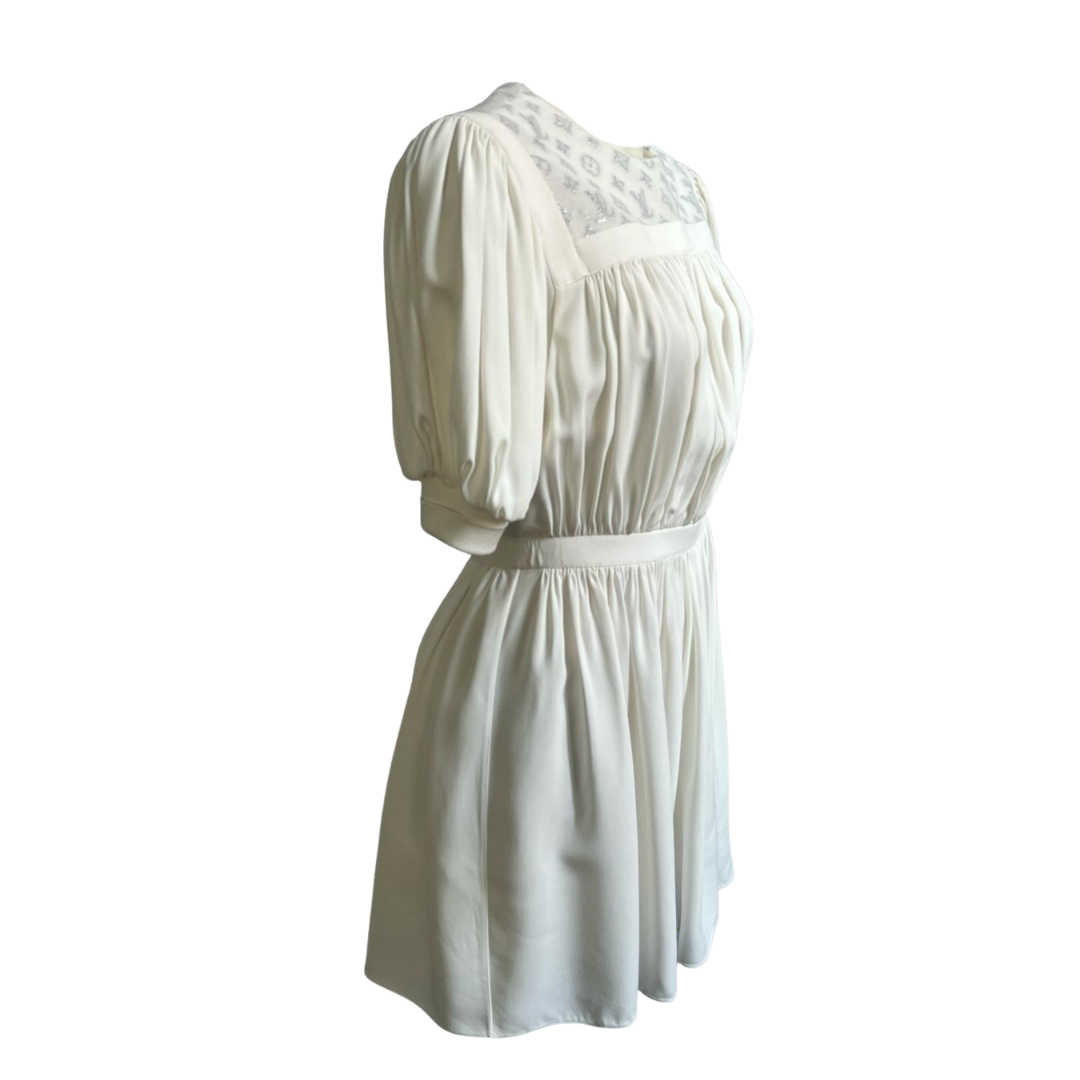 White Louis Vuitton dress