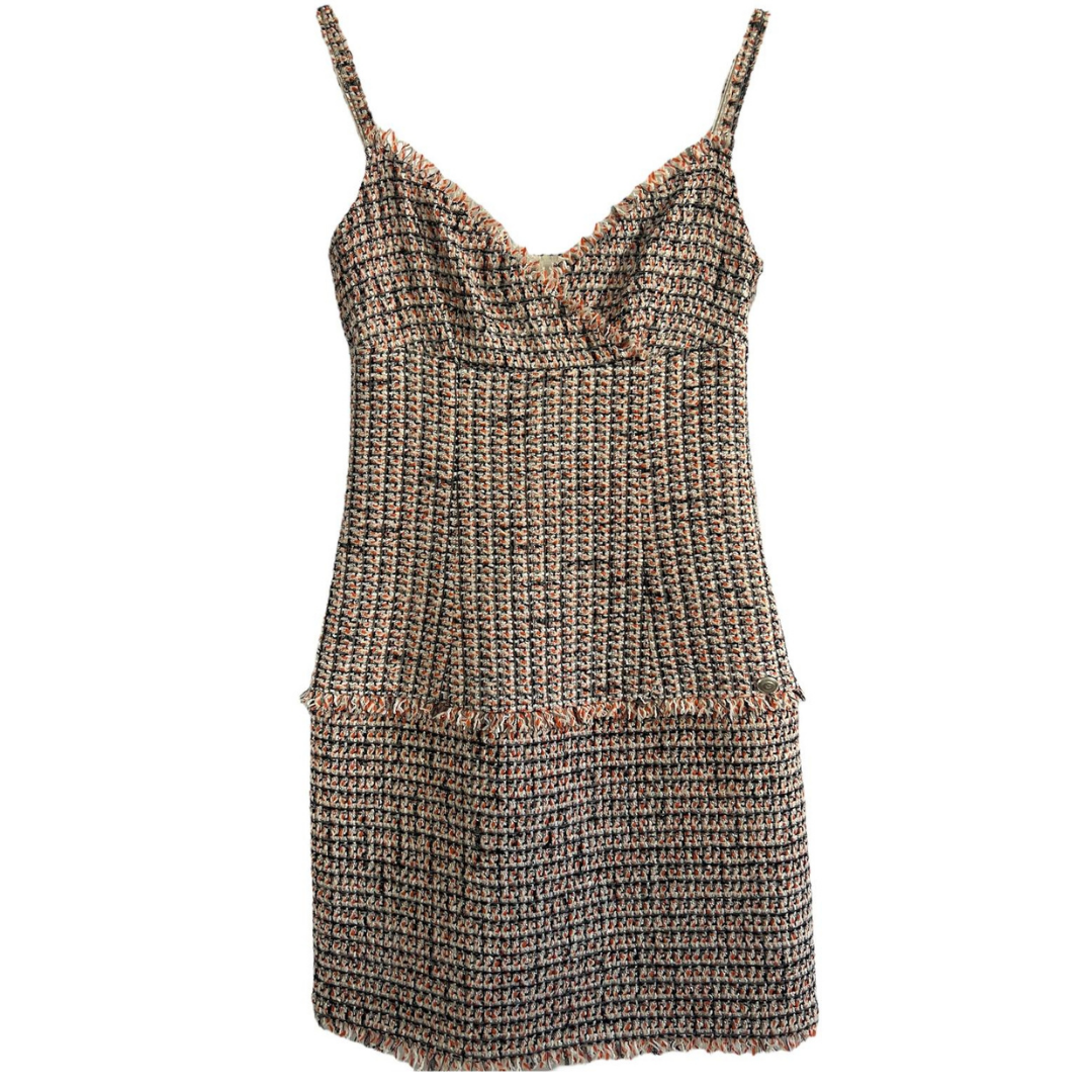 Chanel multicolored tweed dress