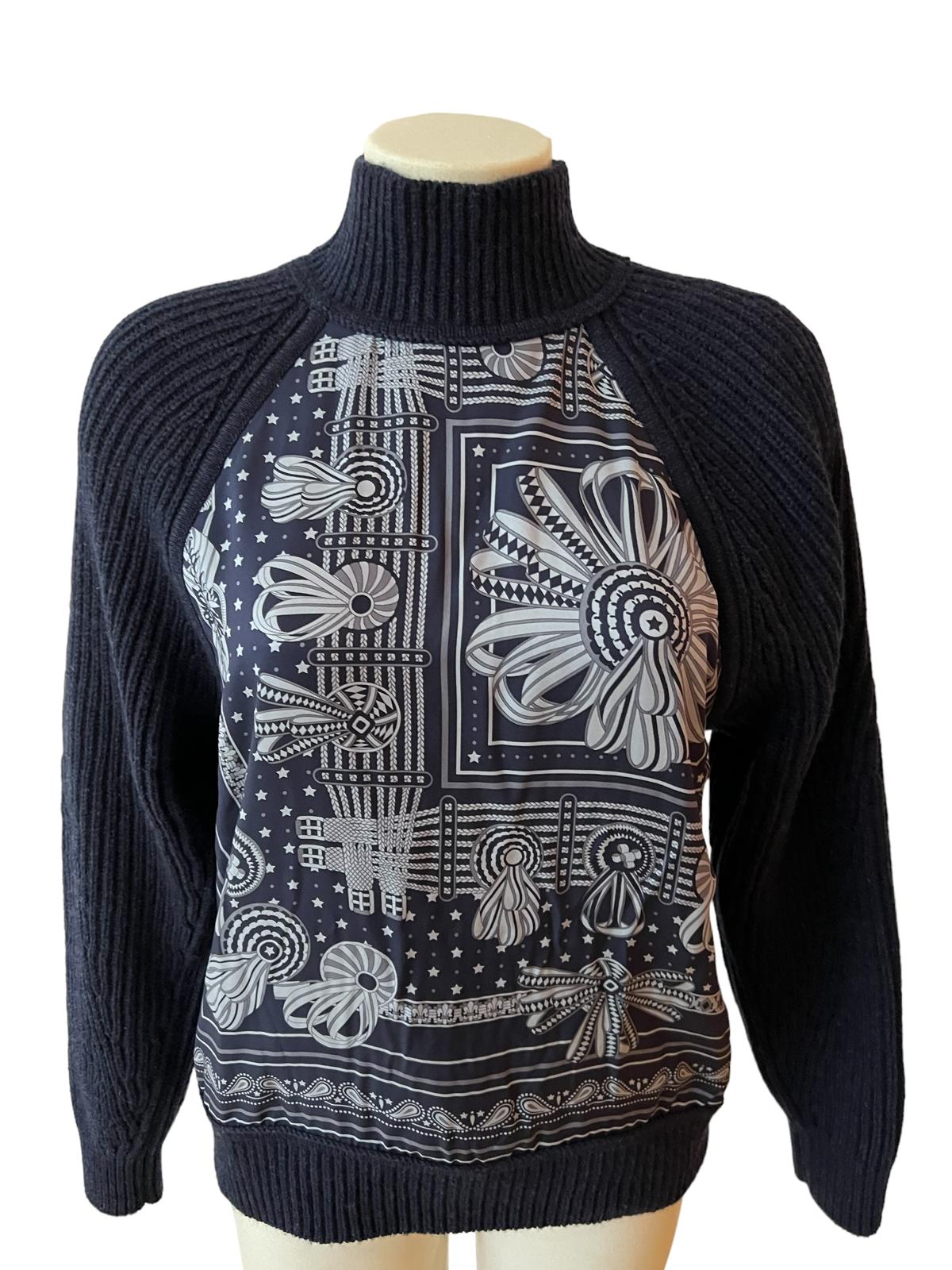 Hermès navy blue turtleneck sweater