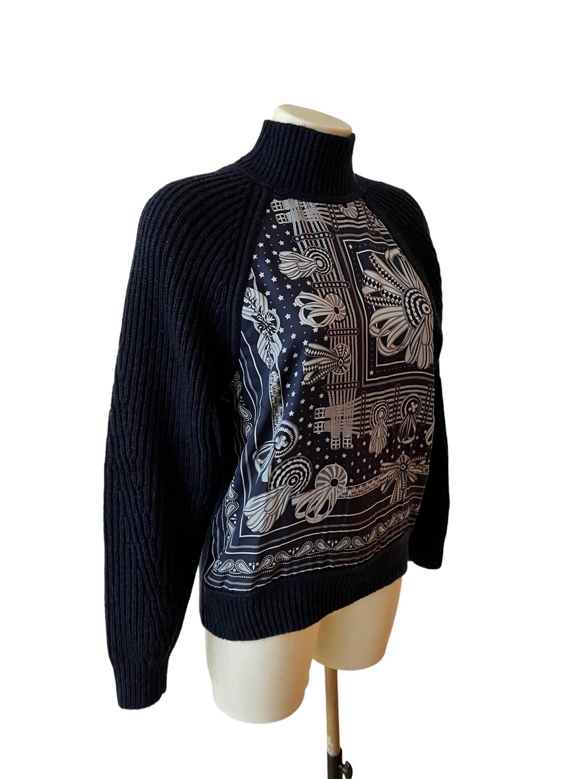 Hermès navy blue turtleneck sweater