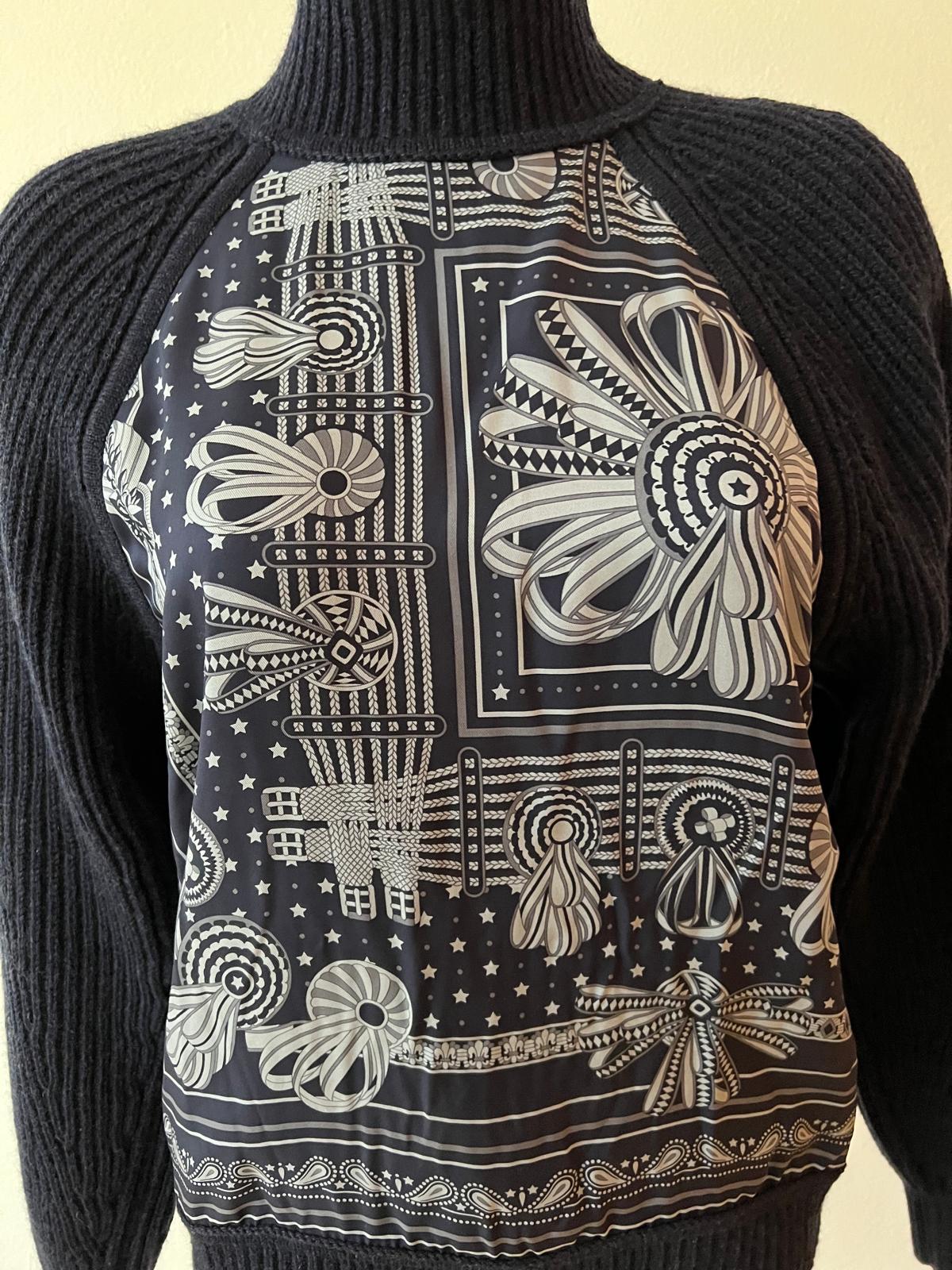 Hermès navy blue turtleneck sweater