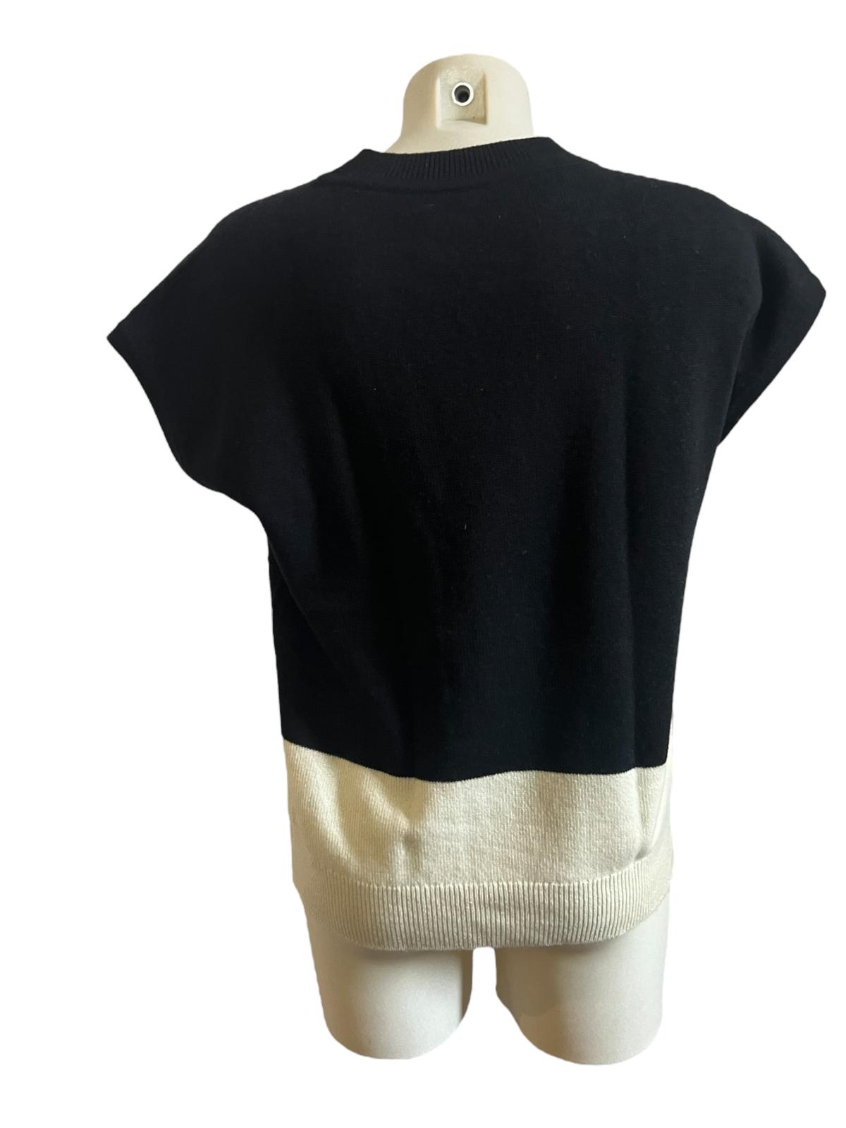 Hermès short-sleeved black/white sweater | LOOP-Marktplatz