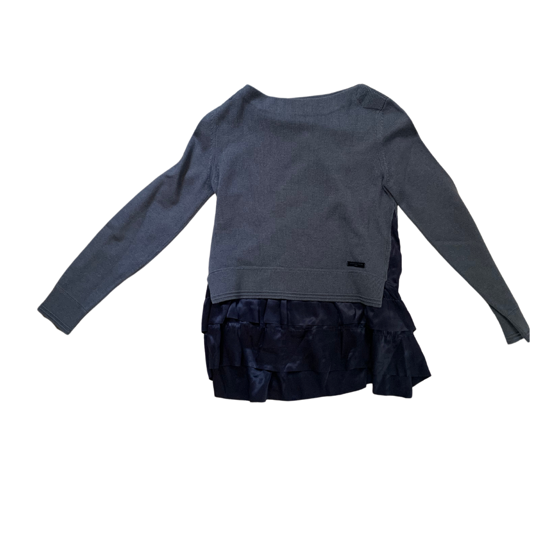 Louis Vuitton gray/navy blue sweater