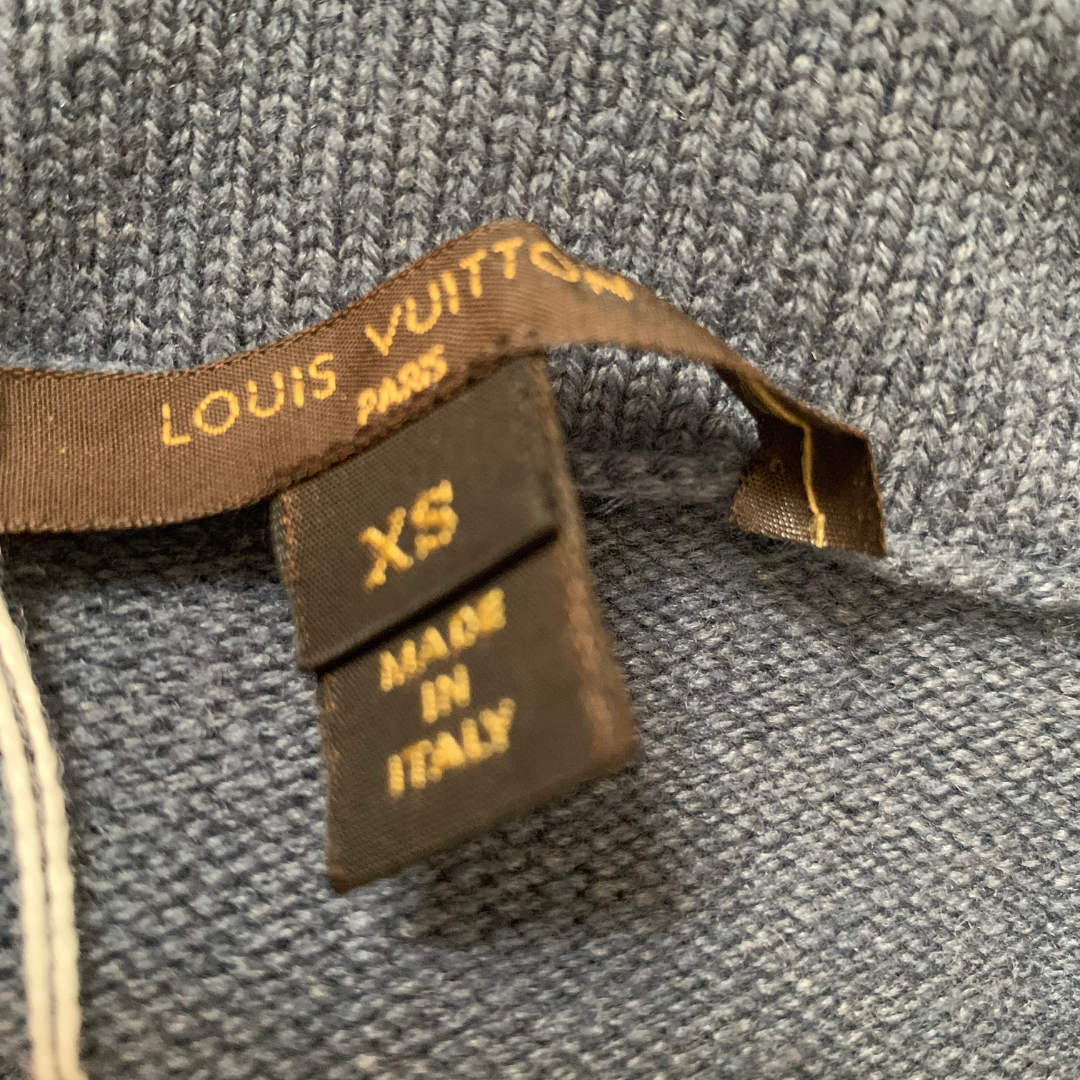 Louis Vuitton gray/navy blue sweater