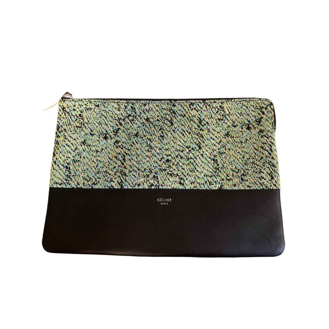Celine green/black clutch | LOOP-Marktplatz