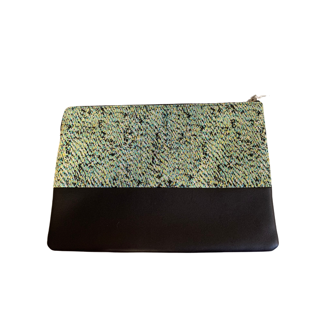 Celine green/black clutch | LOOP-Marktplatz