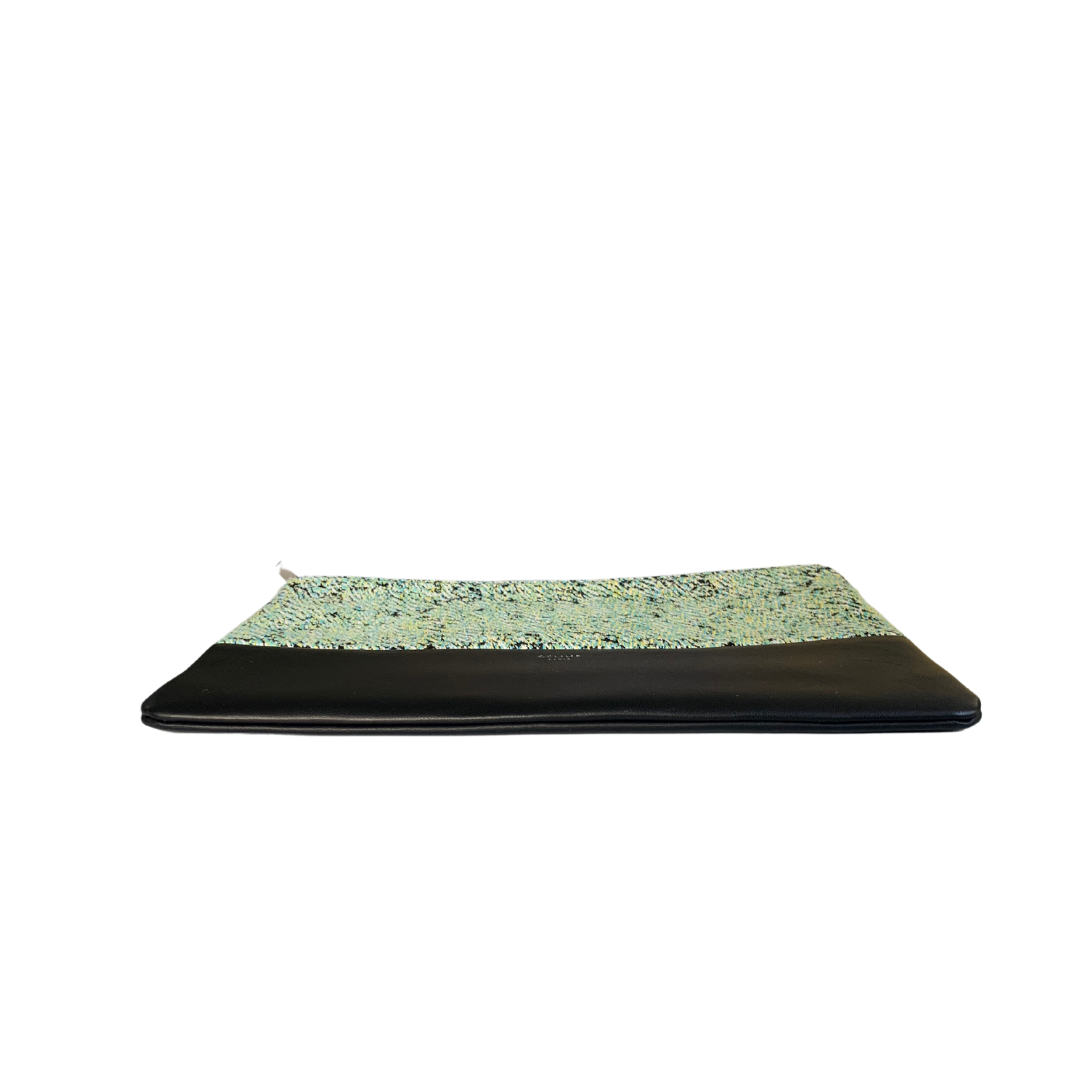 Celine green/black clutch | LOOP-Marktplatz