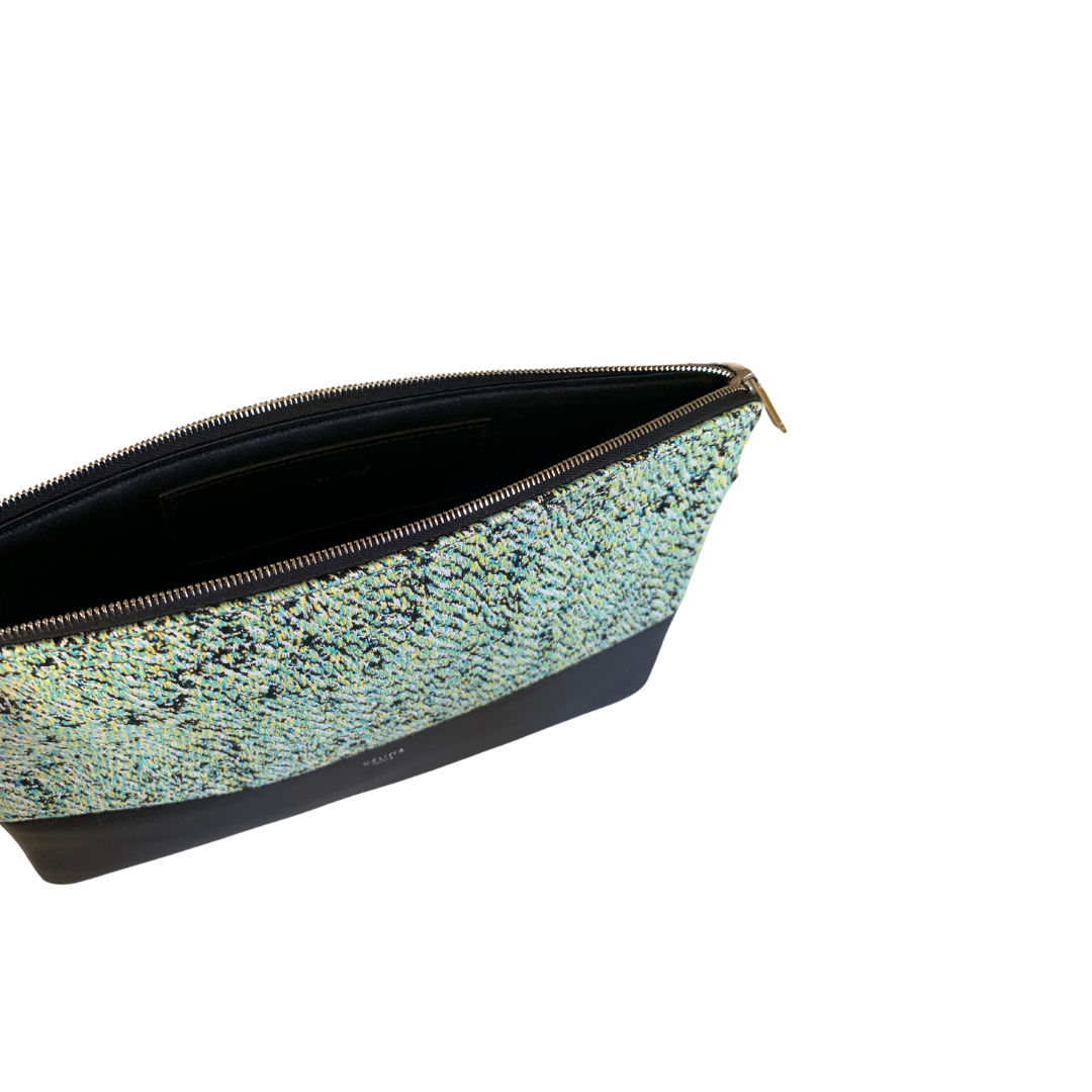 Celine green/black clutch | LOOP-Marktplatz