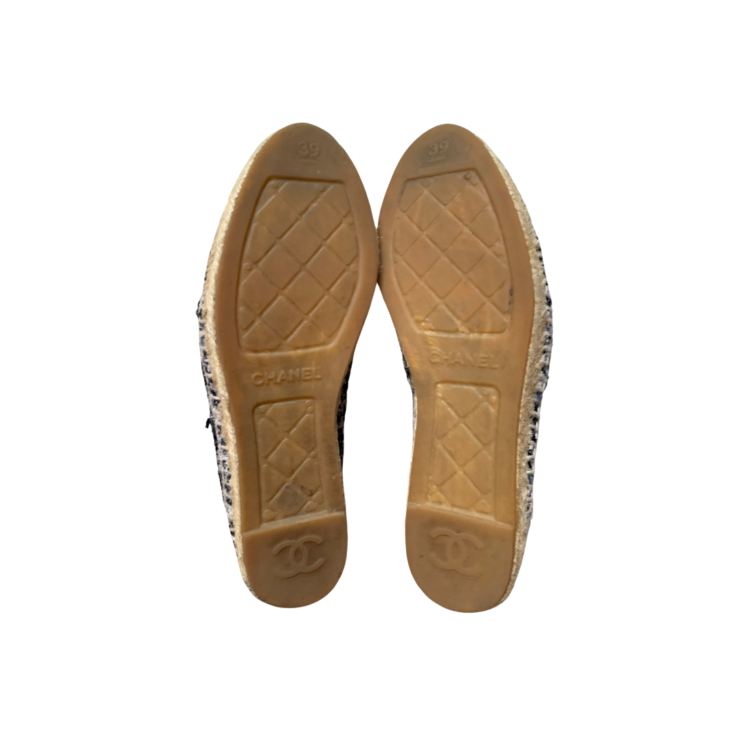 Chanel blue/silver espadrilles