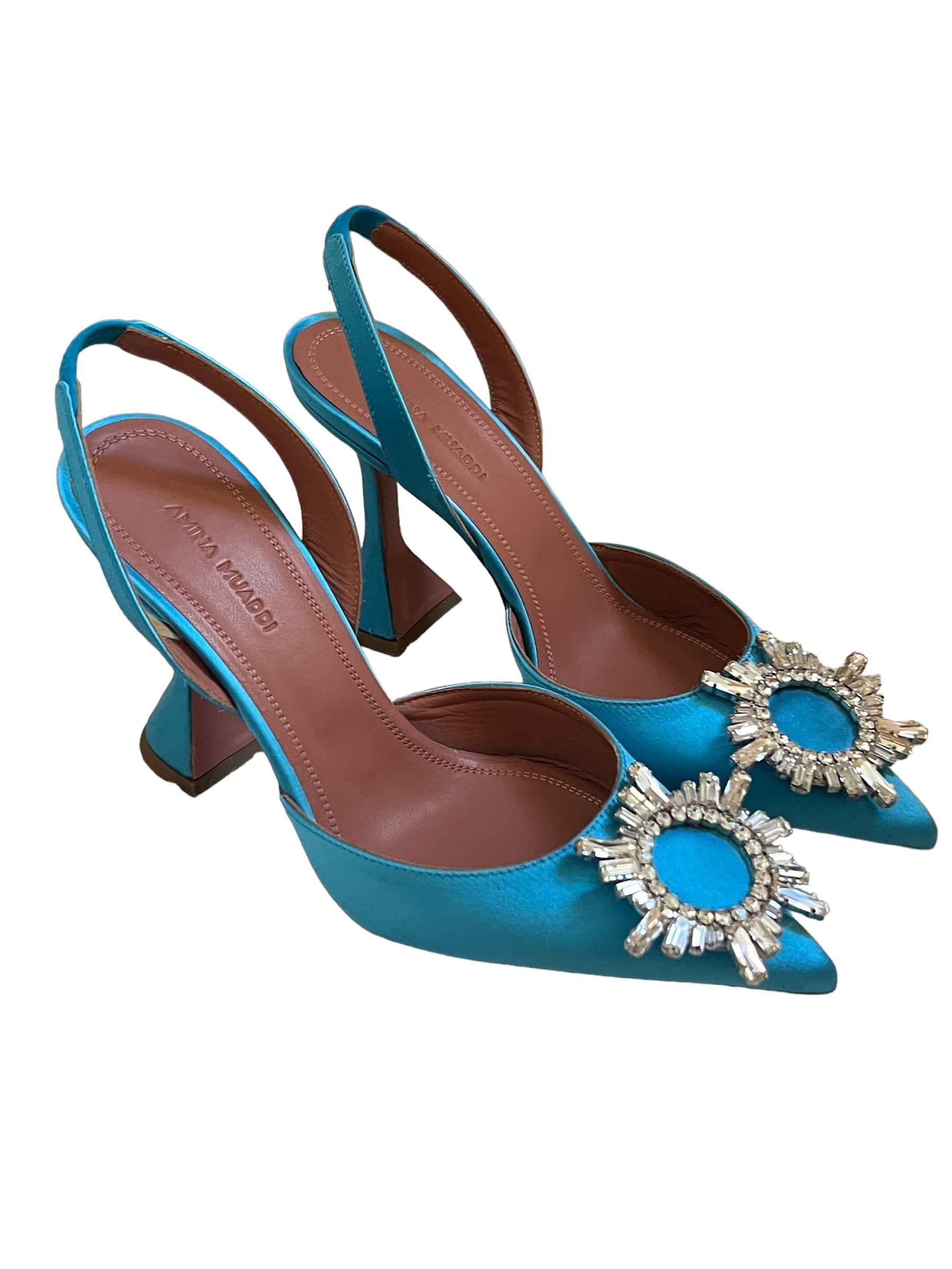 Begum Amina Muaddi blue pumps | LOOP-Marktplatz