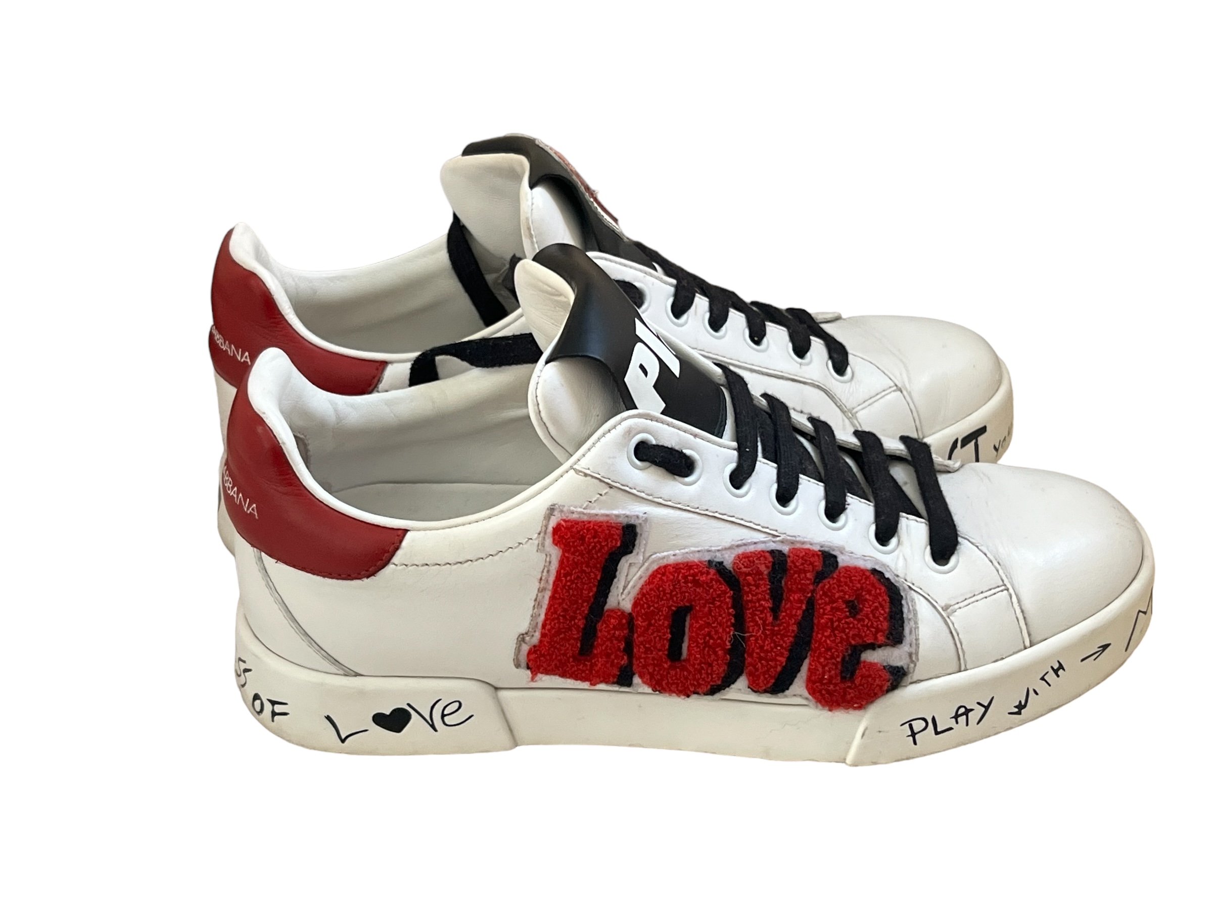 Low-top sneakers D&G Love graffiti | LOOP Marketplace