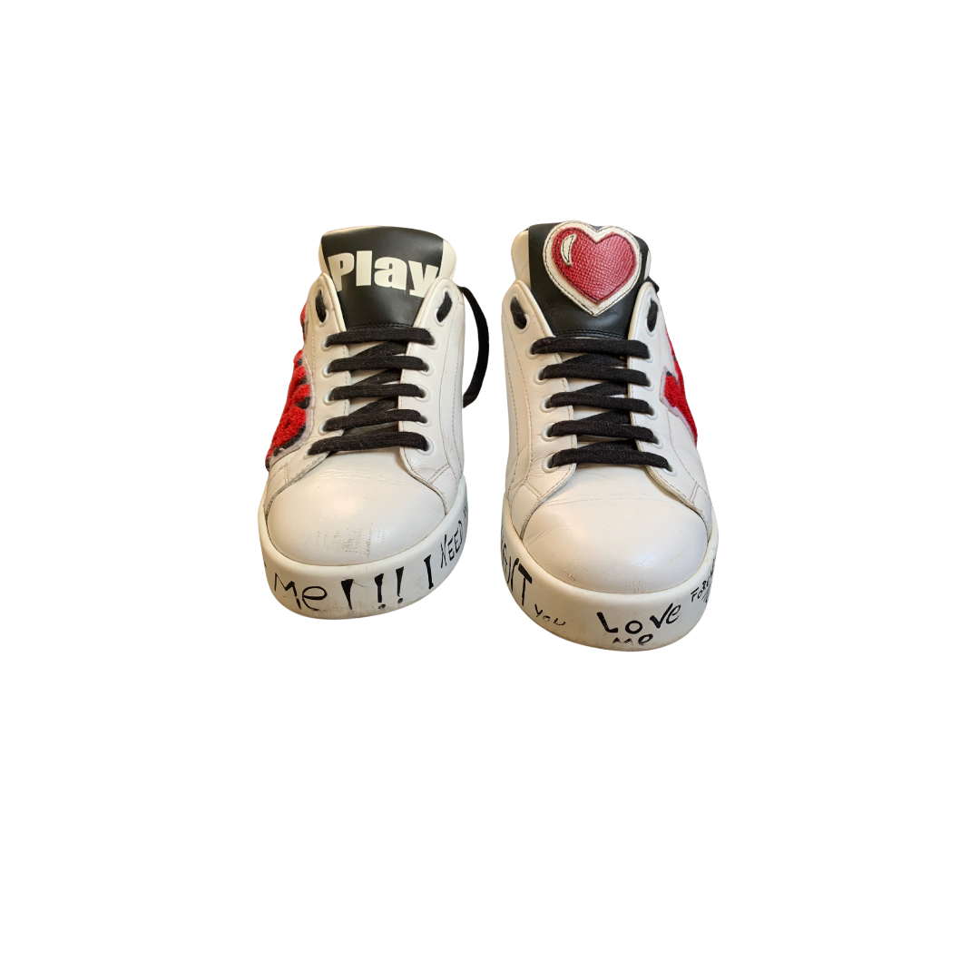 Low-top sneakers D&G Love graffiti | LOOP Marketplace