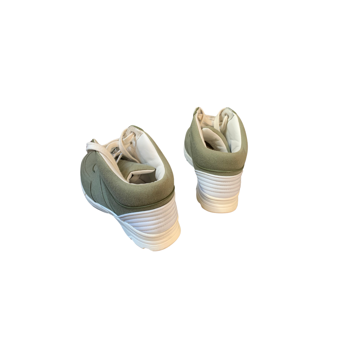 Chanel khaki canvas sneakers | LOOP Marketplace