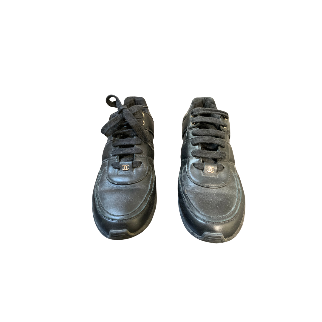 Black leather Chanel sneakers | LOOP Marketplace