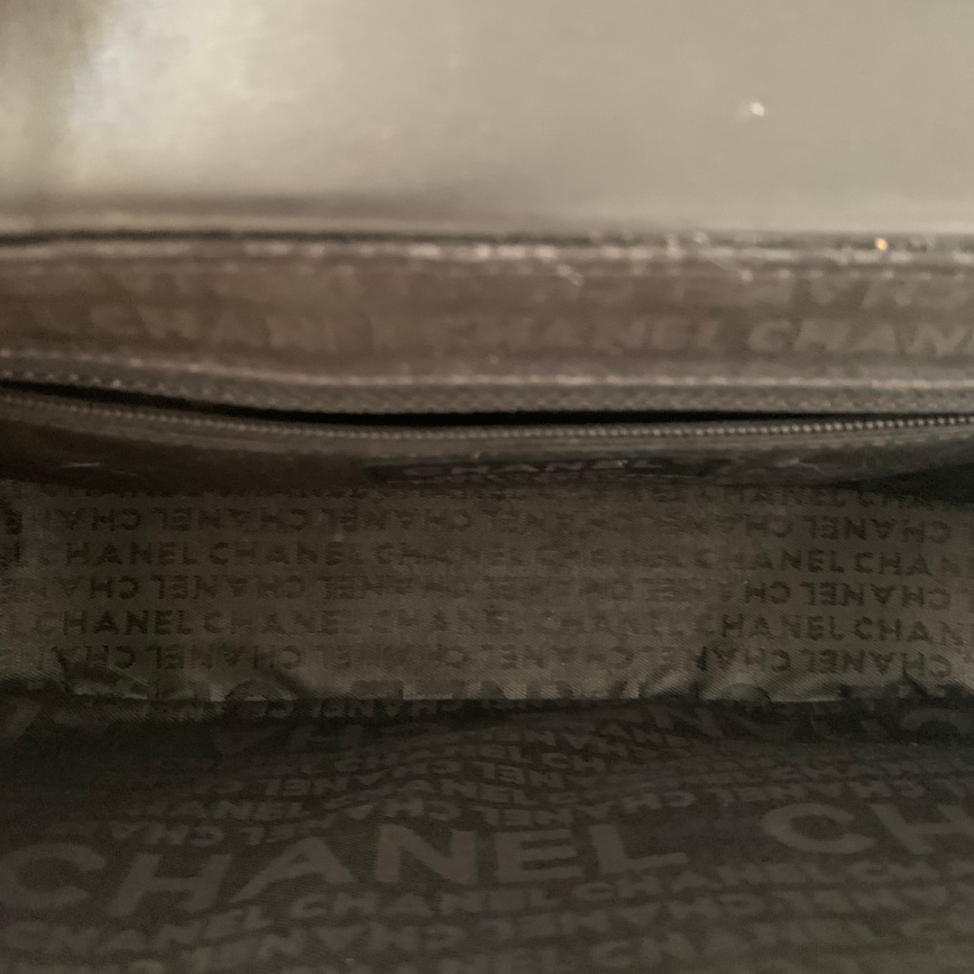 Black leather Chanel bag