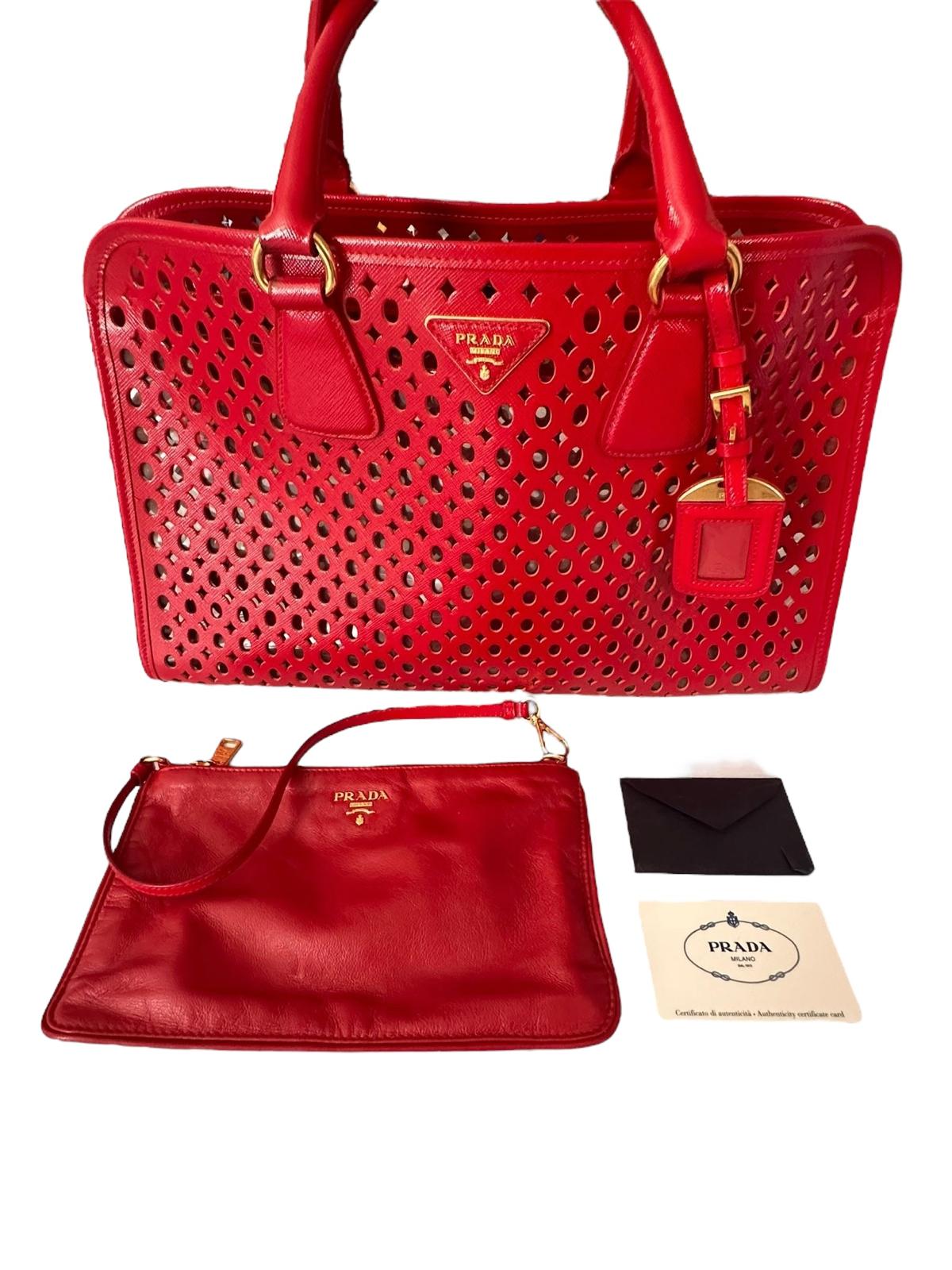 Prada Red Patent Leather Bag