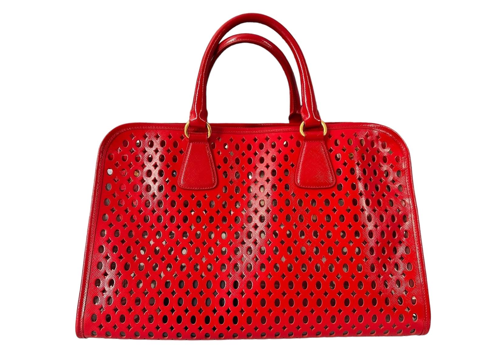 Prada Red Patent Leather Bag