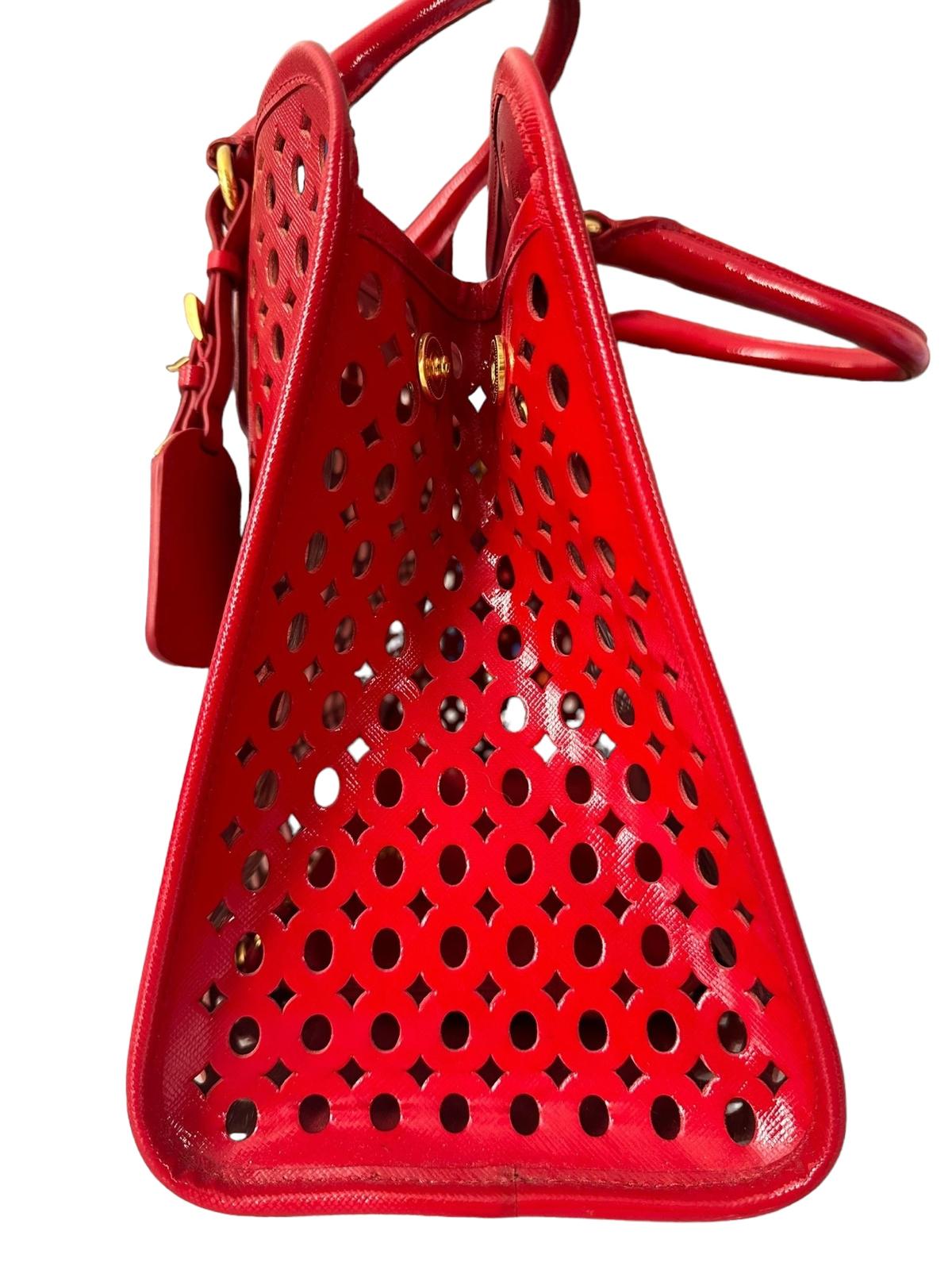 Prada Red Patent Leather Bag