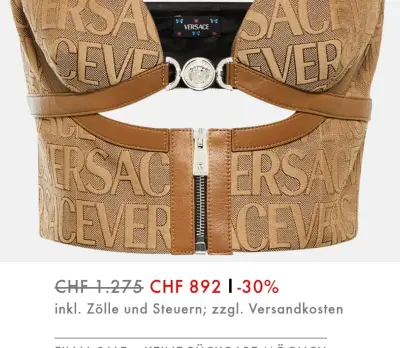 Neues Versace Bustier/ Top, NP 1250.- | LOOP-Marktplatz
