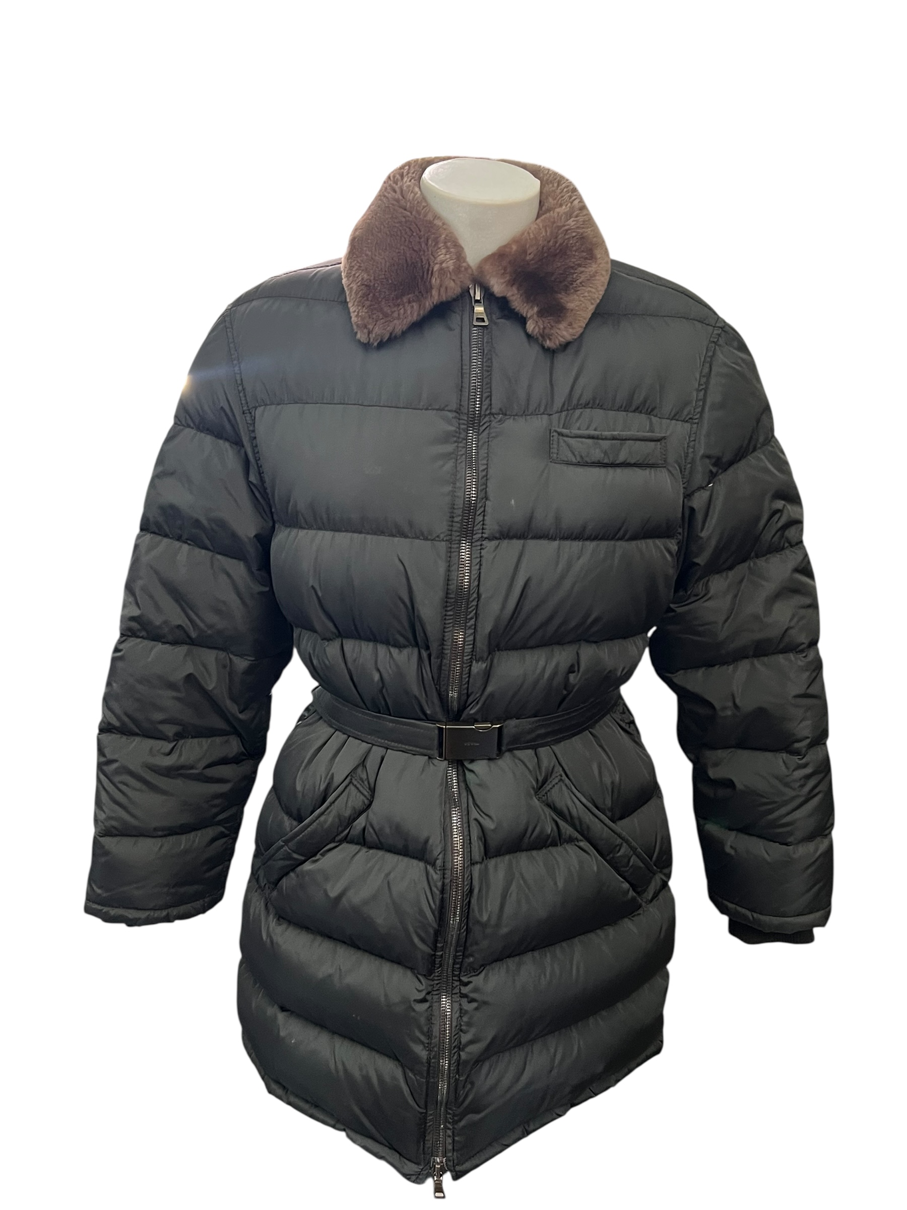 Khaki Prada down jacket