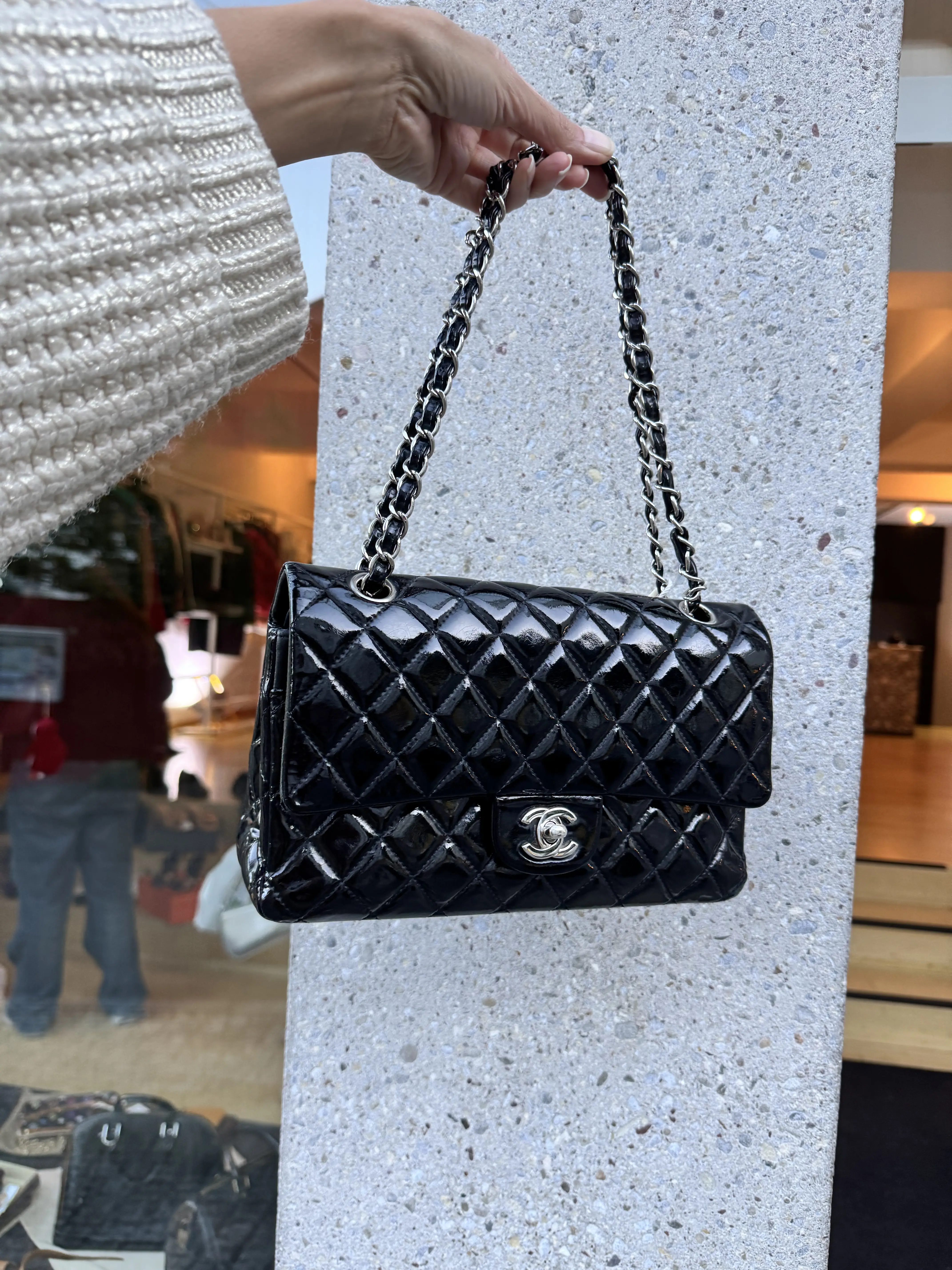 Chanel Double Flap in Patent Leder | LOOP-Marktplatz