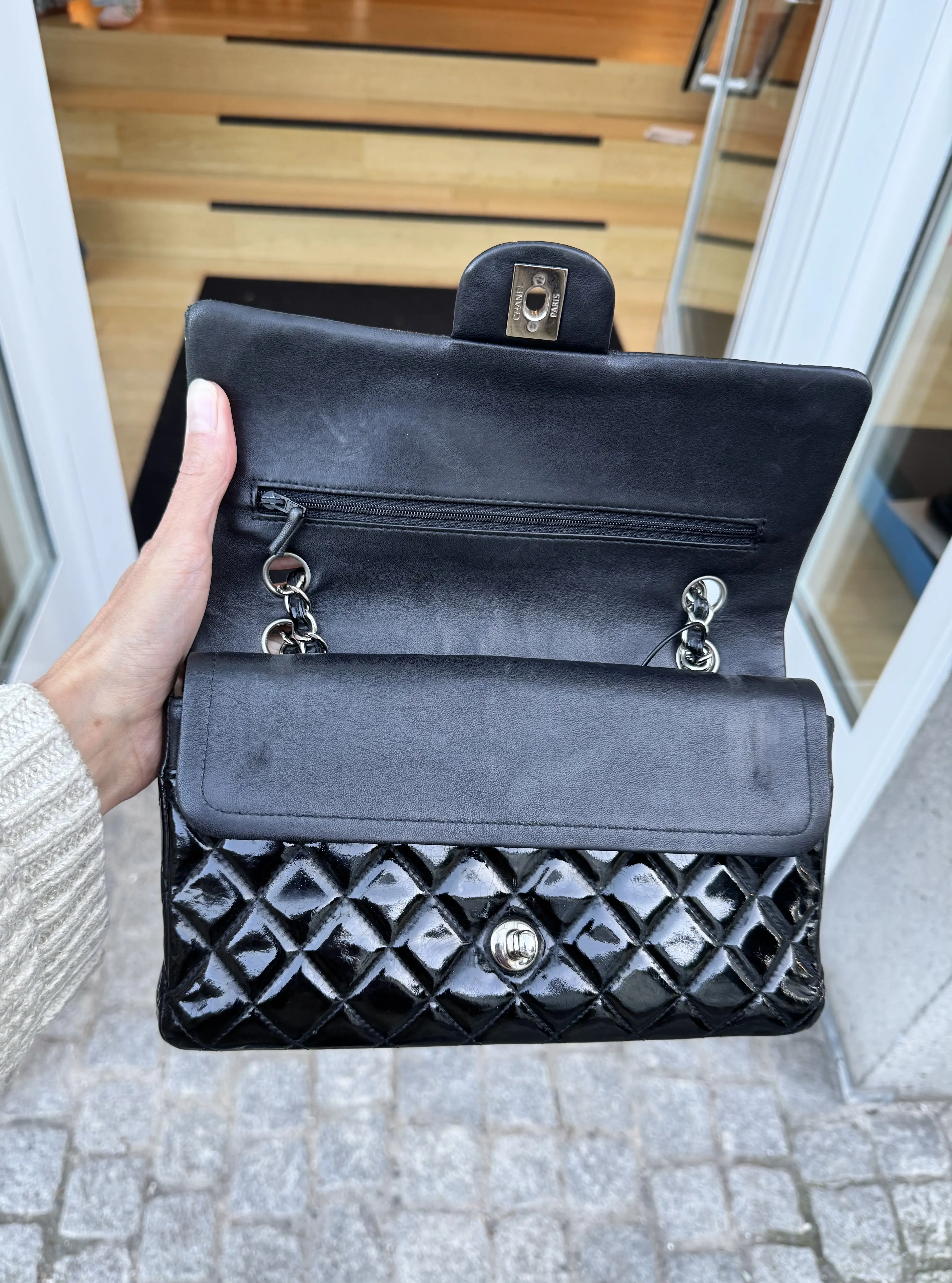 Chanel Double Flap in Patent Leder | LOOP-Marktplatz