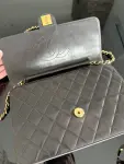 CHANEL Single flap Brown