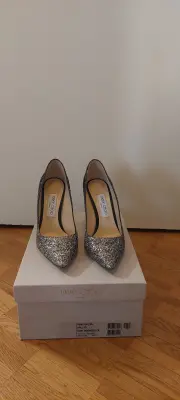 JIMMY CHOO ROMY 100 LIGHT MOCHA BLACK | LOOP-Marktplatz