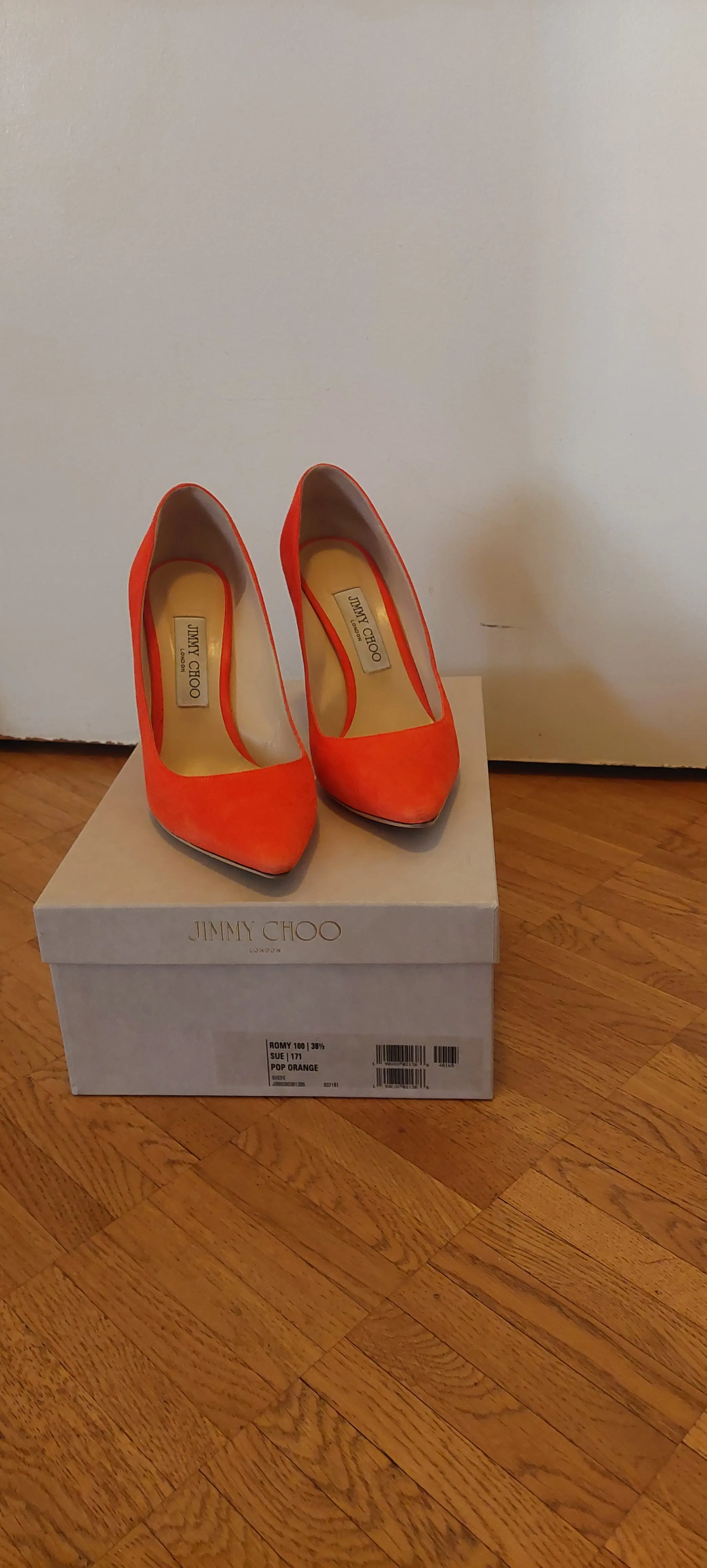 JIMMY CHOO ROMY 100 SUEDE POP ORANGE | LOOP-Marktplatz