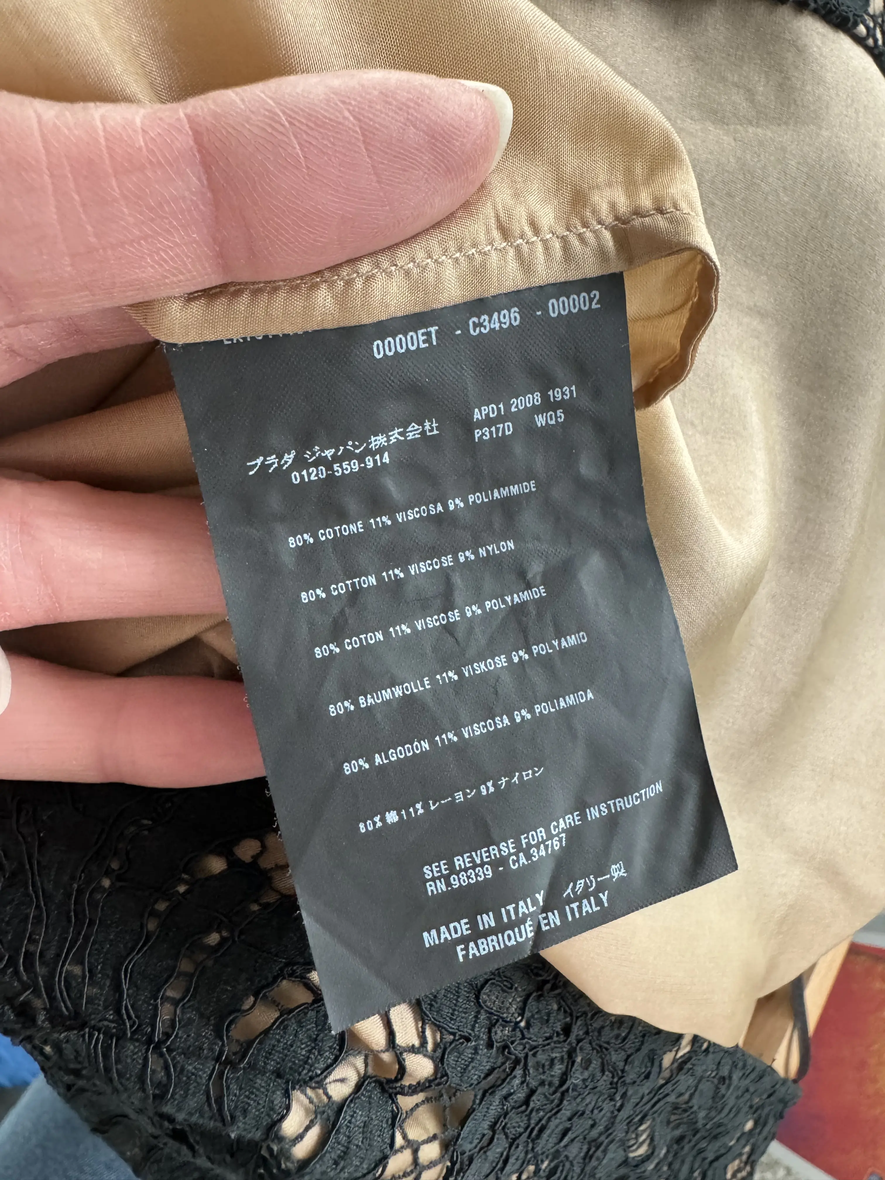 PRADA Kleid aus Spitze/ Stickerei | LOOP-Marktplatz