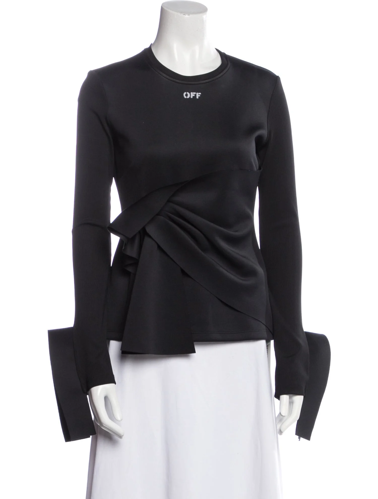 OFF-WHITE Bluse mit XXL Masche | LOOP-Marktplatz